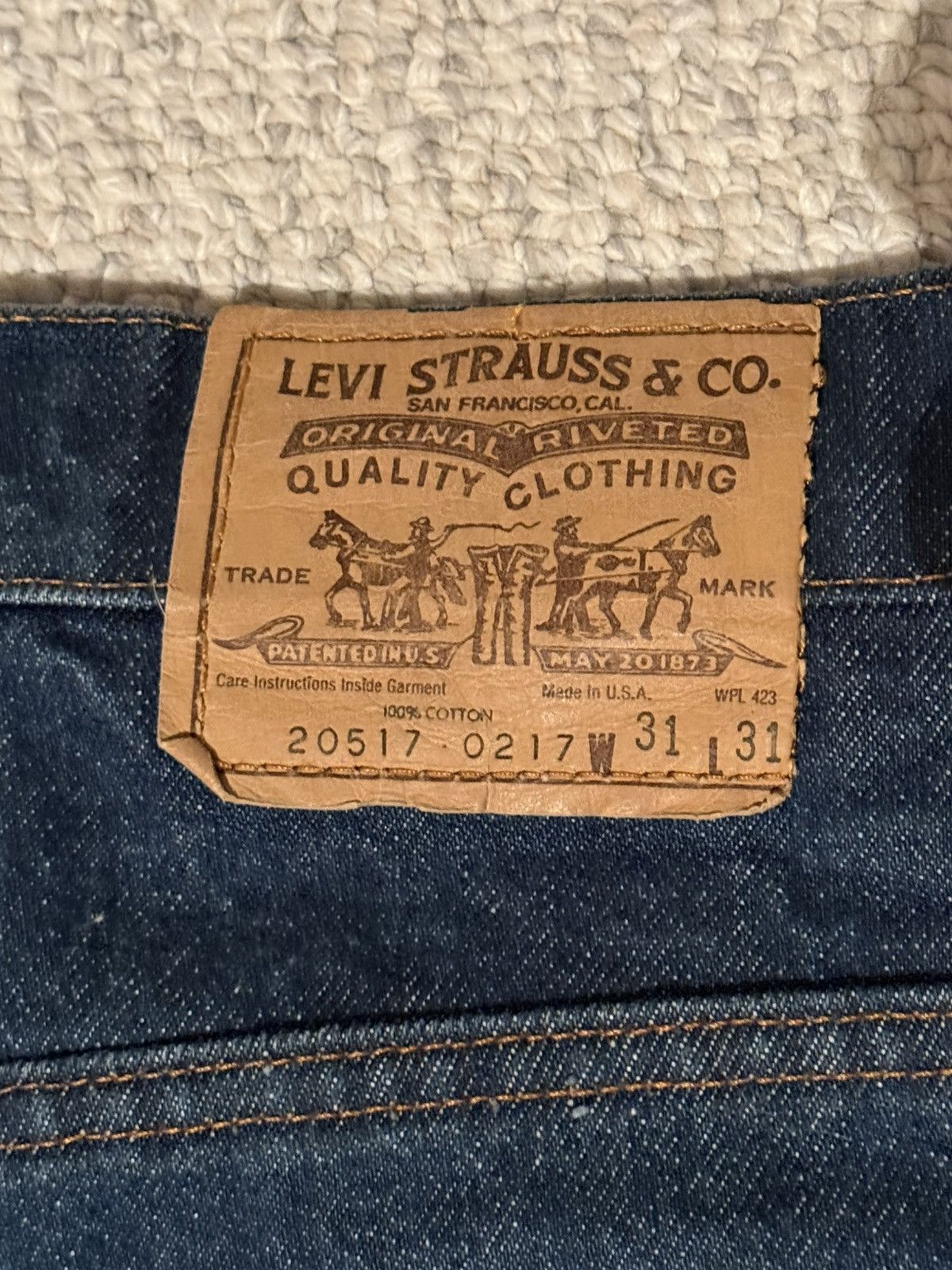 Levi's Vintage Clothing Vintage Orange Tab Levi’s 20517 0217 31x31 Made in USA Size US 31 - 4 Thumbnail