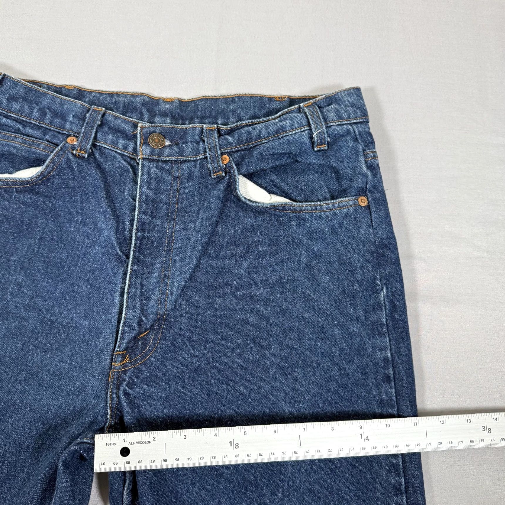 Levi's VINTAGE Levi's Jeans Mens 34x36 Blue 517 Orange Tab Bootcut Denim Pants Western 80s 90s USA Mens jeans Size US 34 / EU 50 - 7 Thumbnail