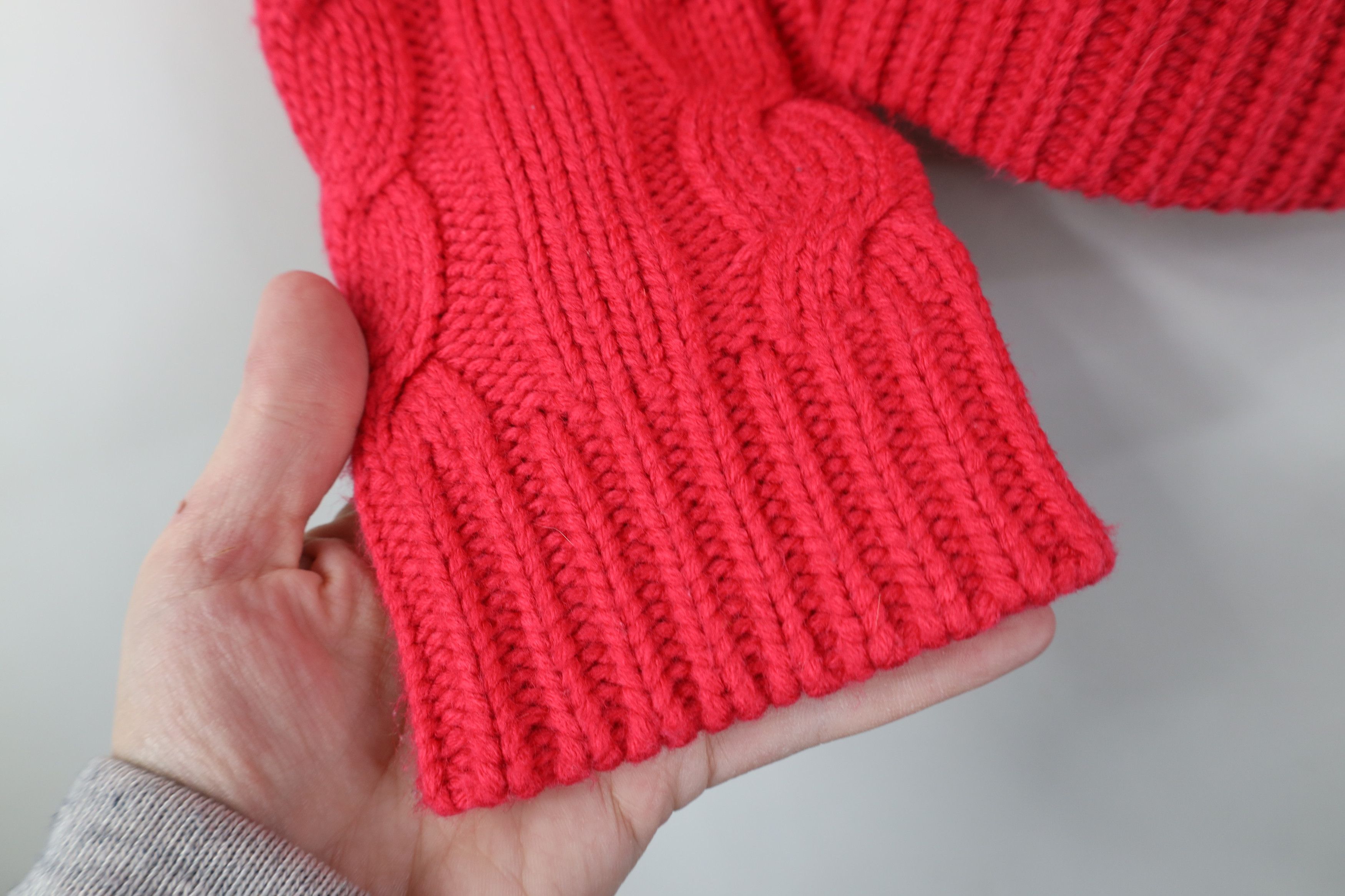 Express Vintage 90s Y2K Express Babydoll Chunky Cable Knit Sweater Size L / US 10 / IT 46 - 6 Thumbnail