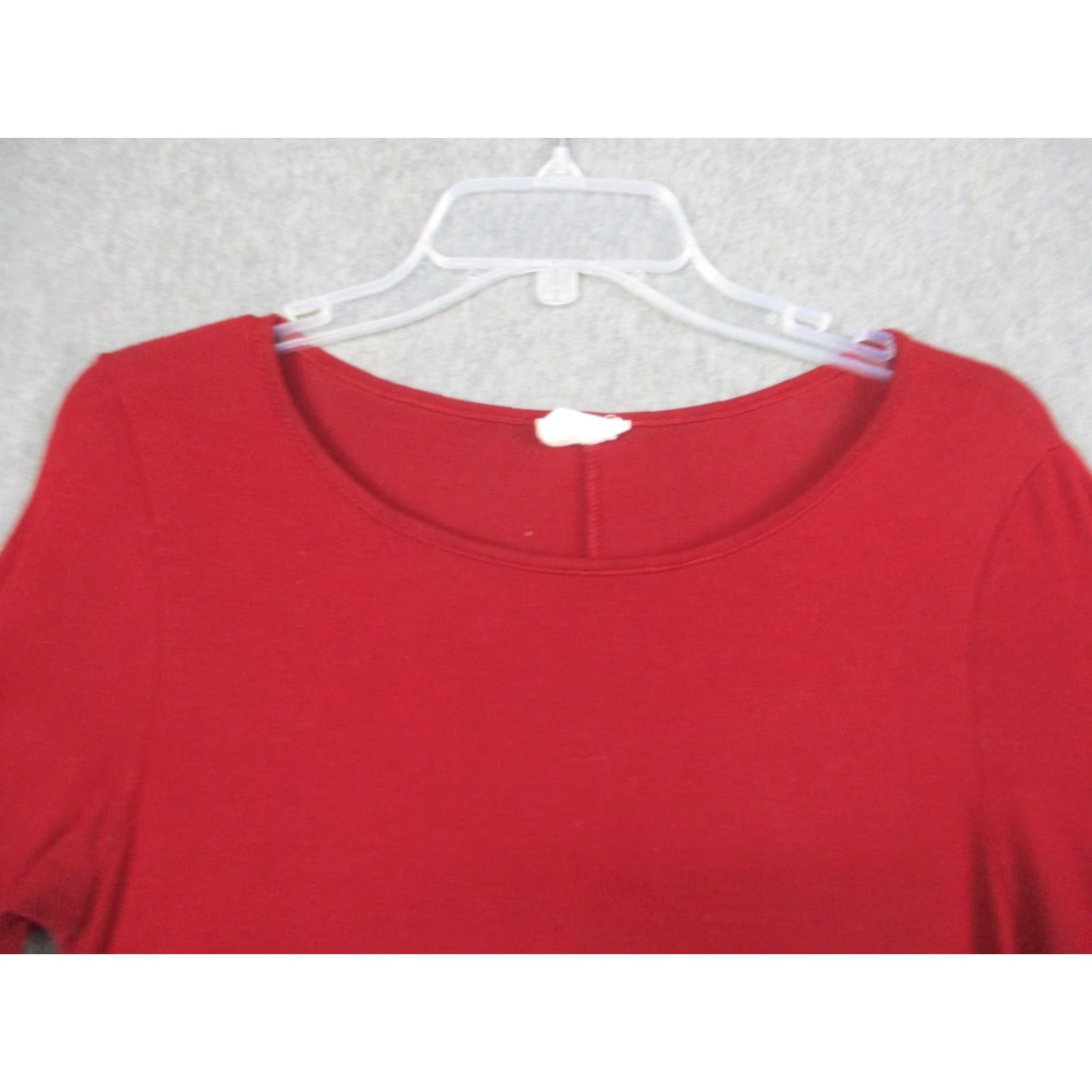 Vintage Yelete Blouse Shirt Womens L Red Holiday Casual Tunic Long Sleeve 3/4 Stretch Knit Regular Lightweight Breathable Modern Classic Size L / US 10 / IT 46 - 7 Thumbnail