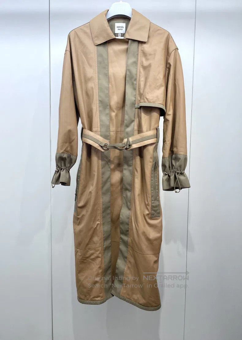Hermes Hermes Exclusive leather patchwork belt jacket coat Size XS / US 0-2 / IT 36-38 - 1 Thumbnail