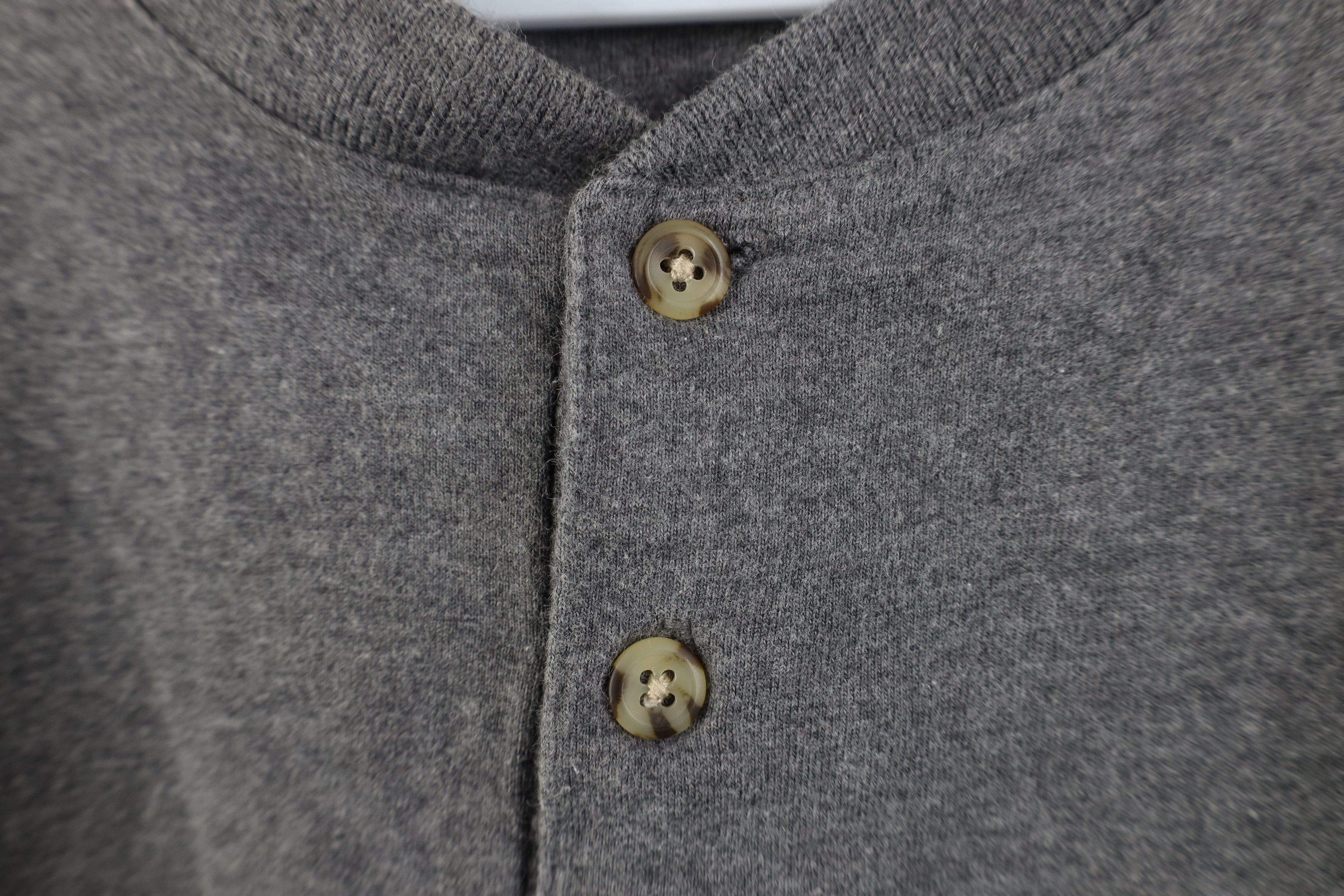 Vintage Vintage 90s Streetwear Blank Long Sleeve Henley T-Shirt Gray Size US XL / EU 56 / 4 - 4 Thumbnail