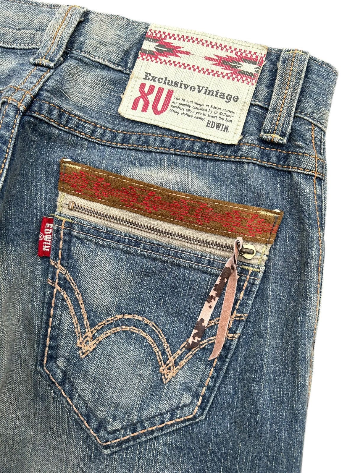 Kapital Vintage Edwin Navajo Distressed Denim Jeans Size US 32 / EU 48 - 11 Thumbnail