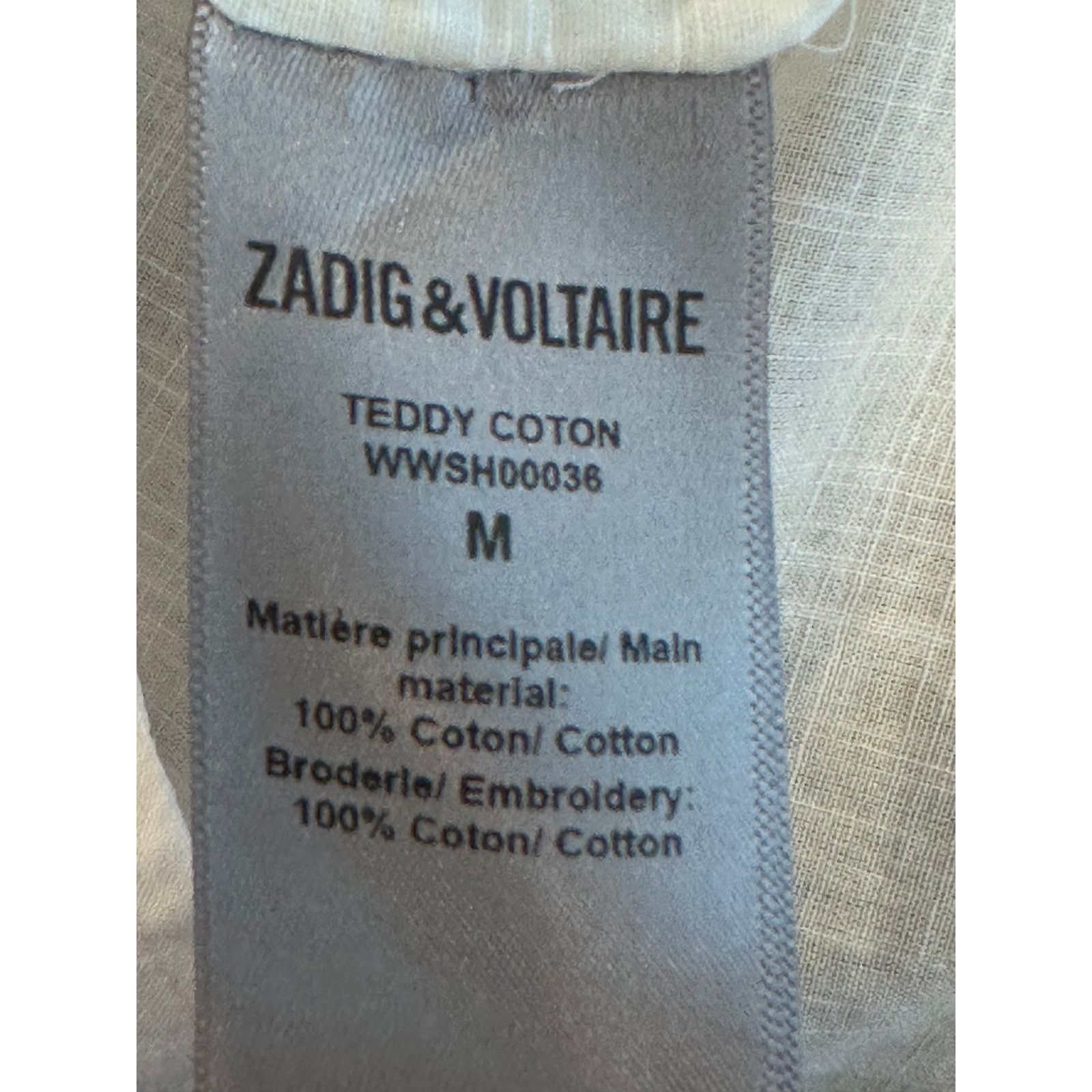 Zadig & Voltaire Zadig & Voltaire Teddy Eyelet Trim Blouse Judo M Size M / US 6-8 / IT 42-44 - 17 Thumbnail