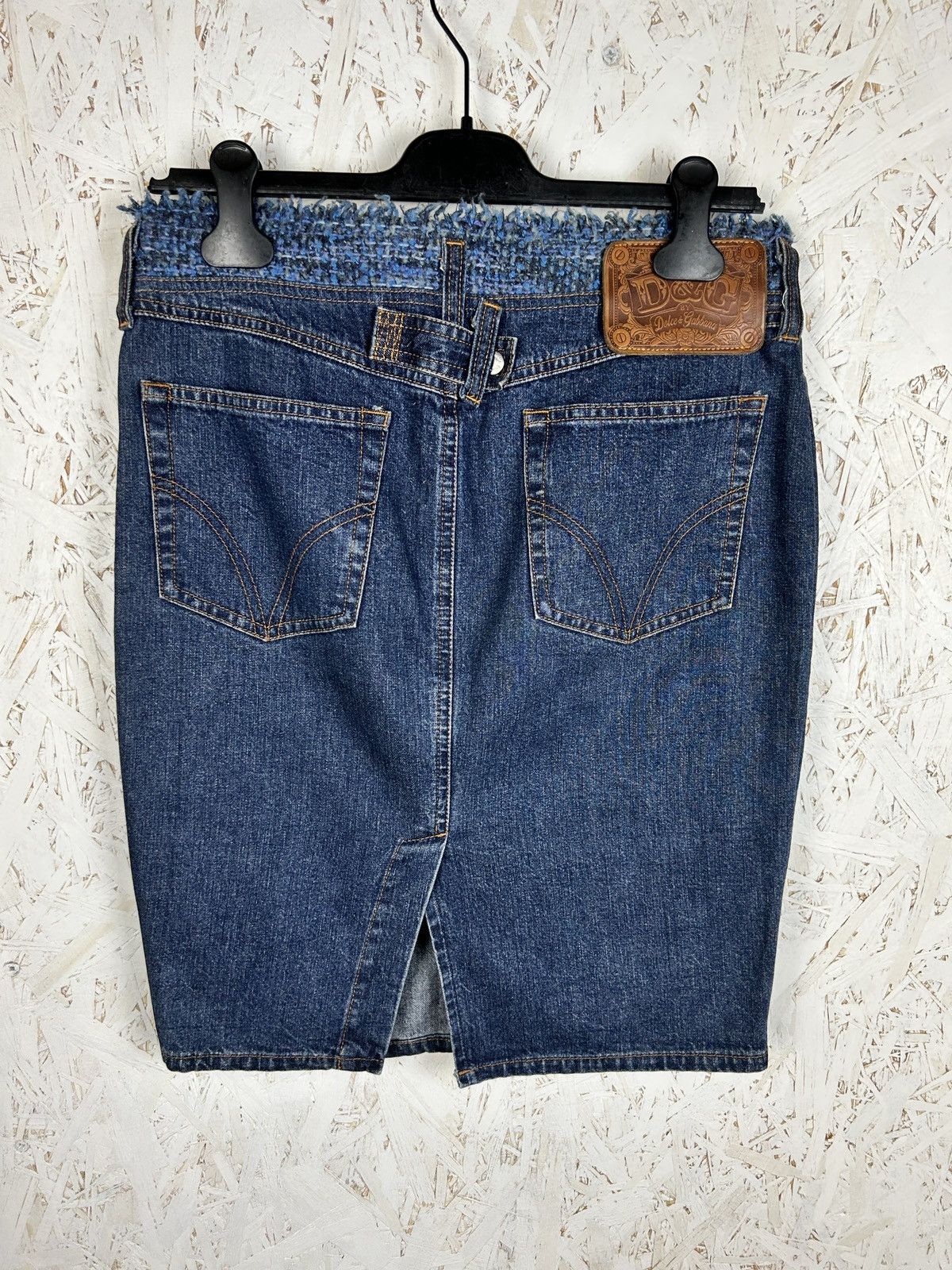 Dolce & Gabbana Vintage Dolce & Gabbana Denim Tweed Coat & Skirt Set M 30/44 Size M / US 6-8 / IT 42-44 - 13 Thumbnail