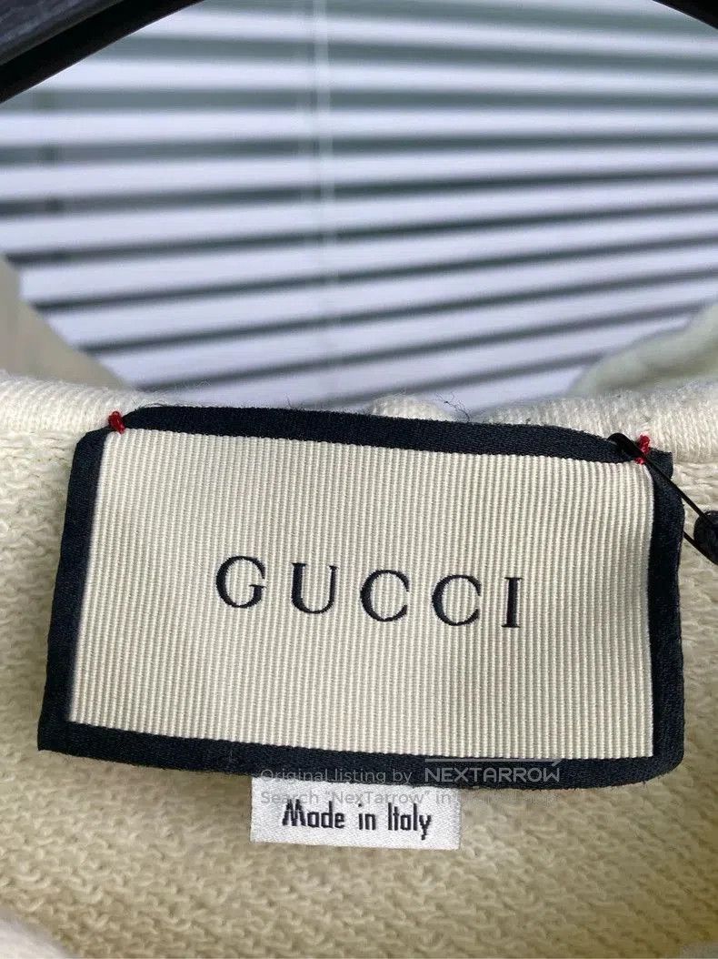 Gucci Gucci Distressed Logo Hoodie Beige M. Size US M / EU 48-50 / 2 - 8 Thumbnail
