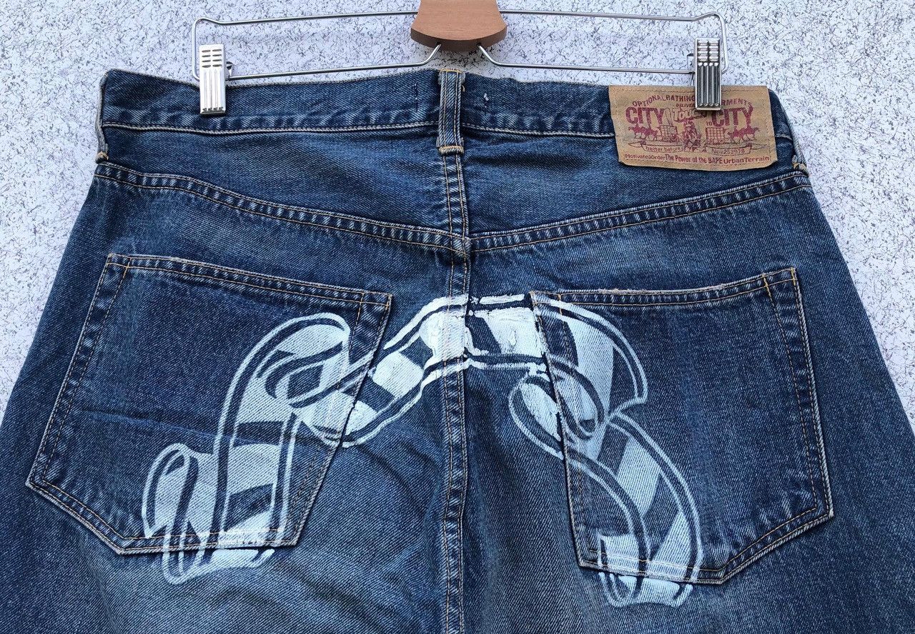 Bape × Nigo 💥Last Drop💥Baby Milo Sad Face Denim Size US 36 / EU 52 - 4 Thumbnail