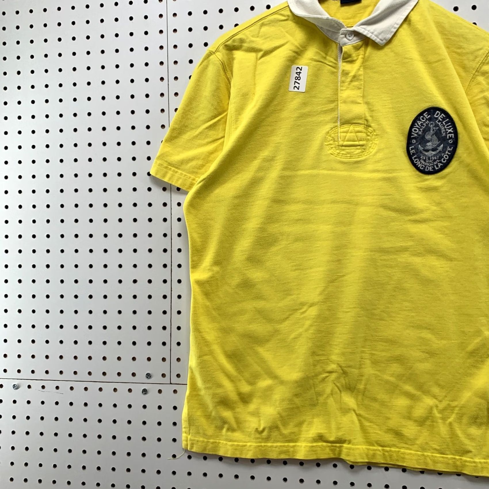 Polo Ralph Lauren VINTAGE Polo Ralph Lauren Voyage Deluxe La Cote Collared SHirt Yellow M Men 20.5X27.5 Size US XXL / EU 58 / 5 - 3 Thumbnail