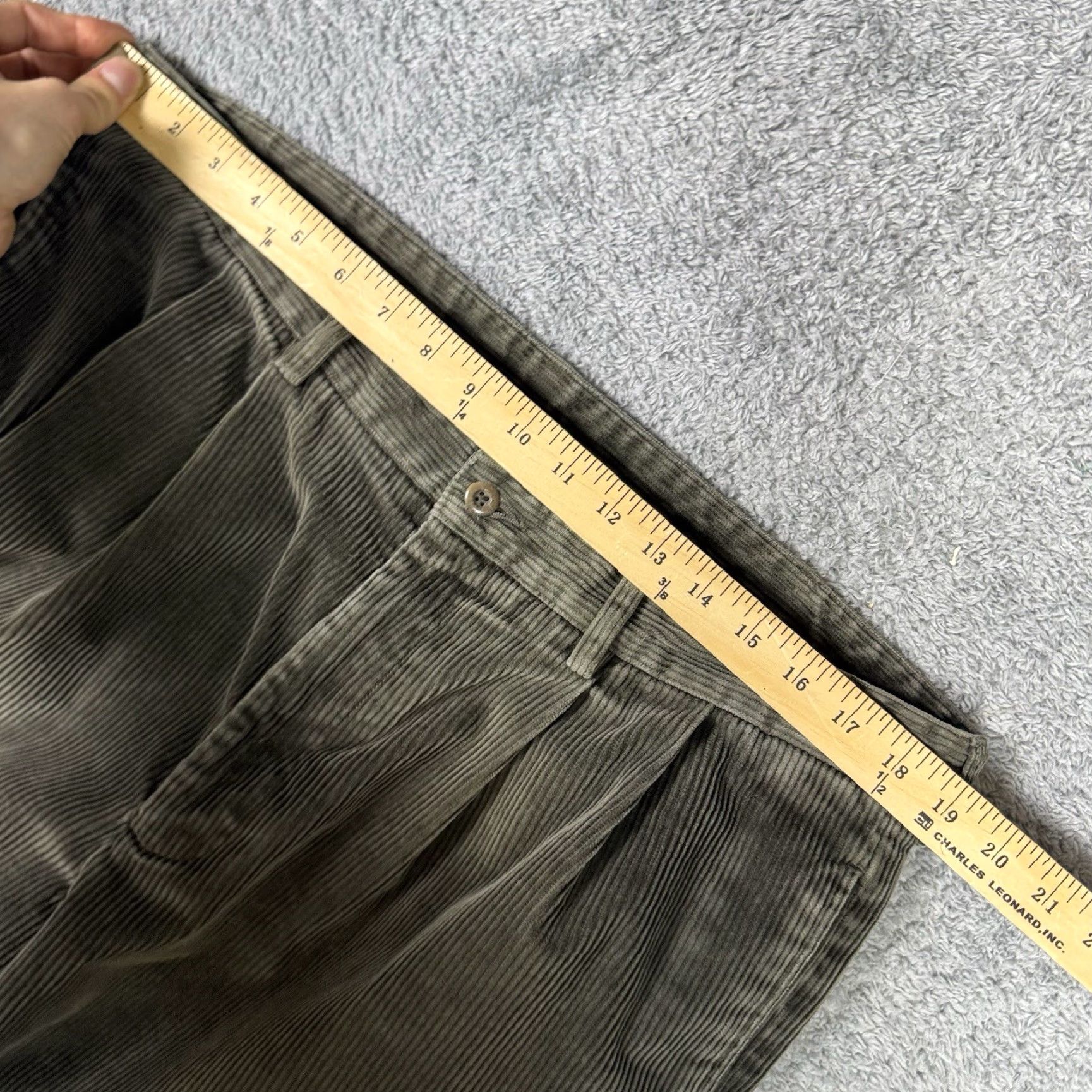 Brooks Brothers Brooks Brothers Pants Mens 38x30 Corduroy Straight Leg Casual Olive Cuffed Chino Size US 38 / EU 54 - 4 Thumbnail