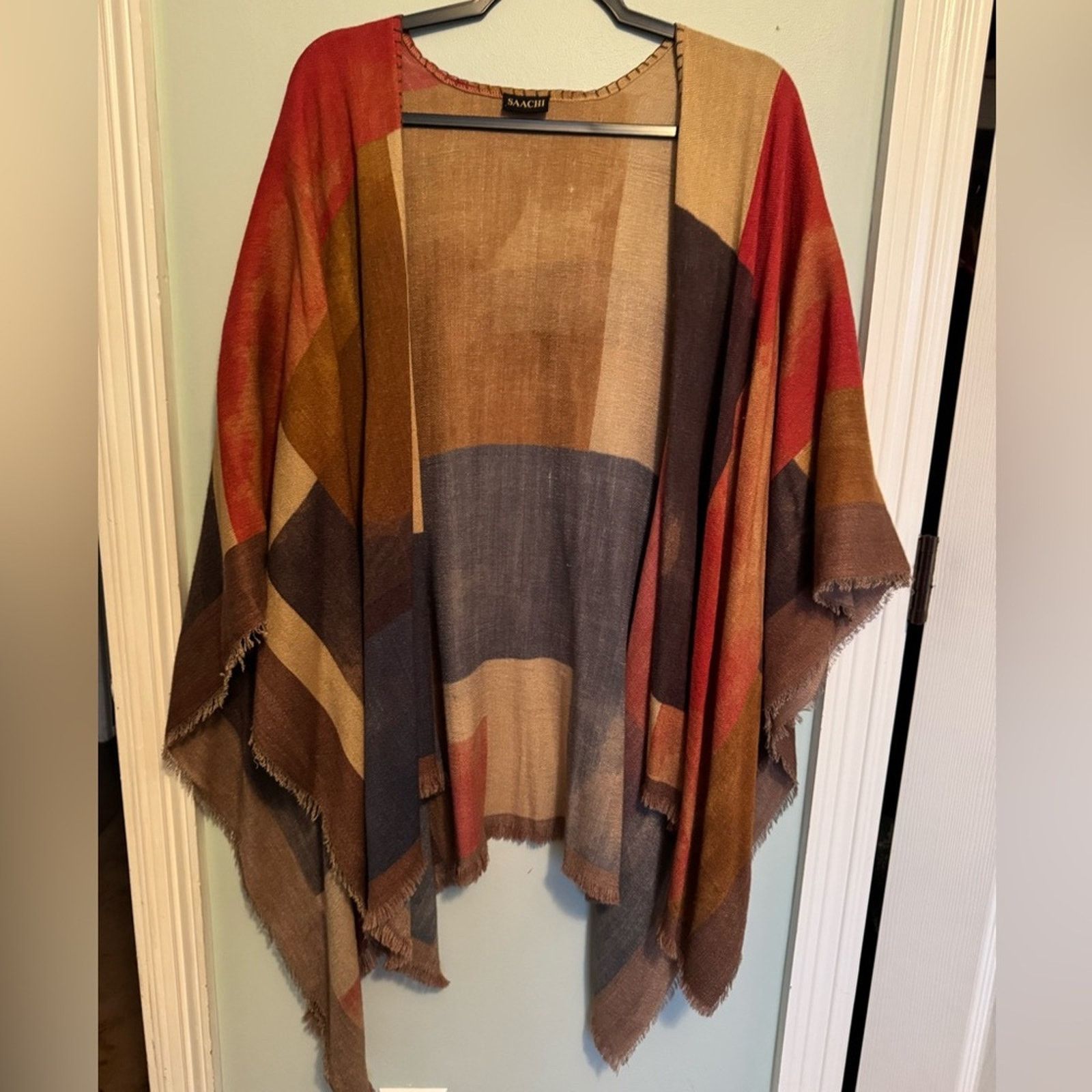 Other SAACHI Red and Brown Kimono Wrap Size ONE SIZE - 1 Thumbnail