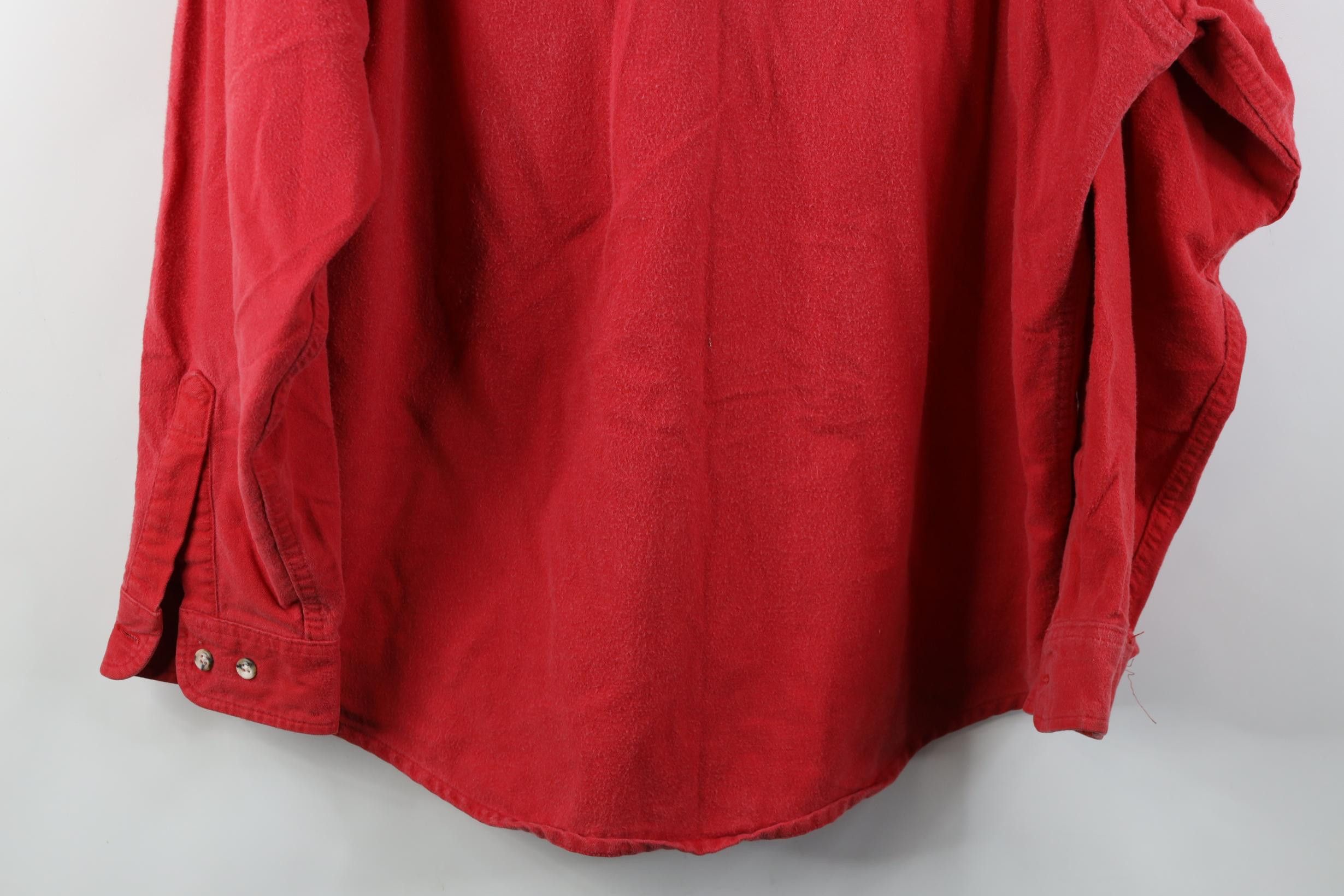 Vintage Vintage 70s Streetwear Chamois Cloth Button Shirt Red Size US XL / EU 56 / 4 - 12 Thumbnail