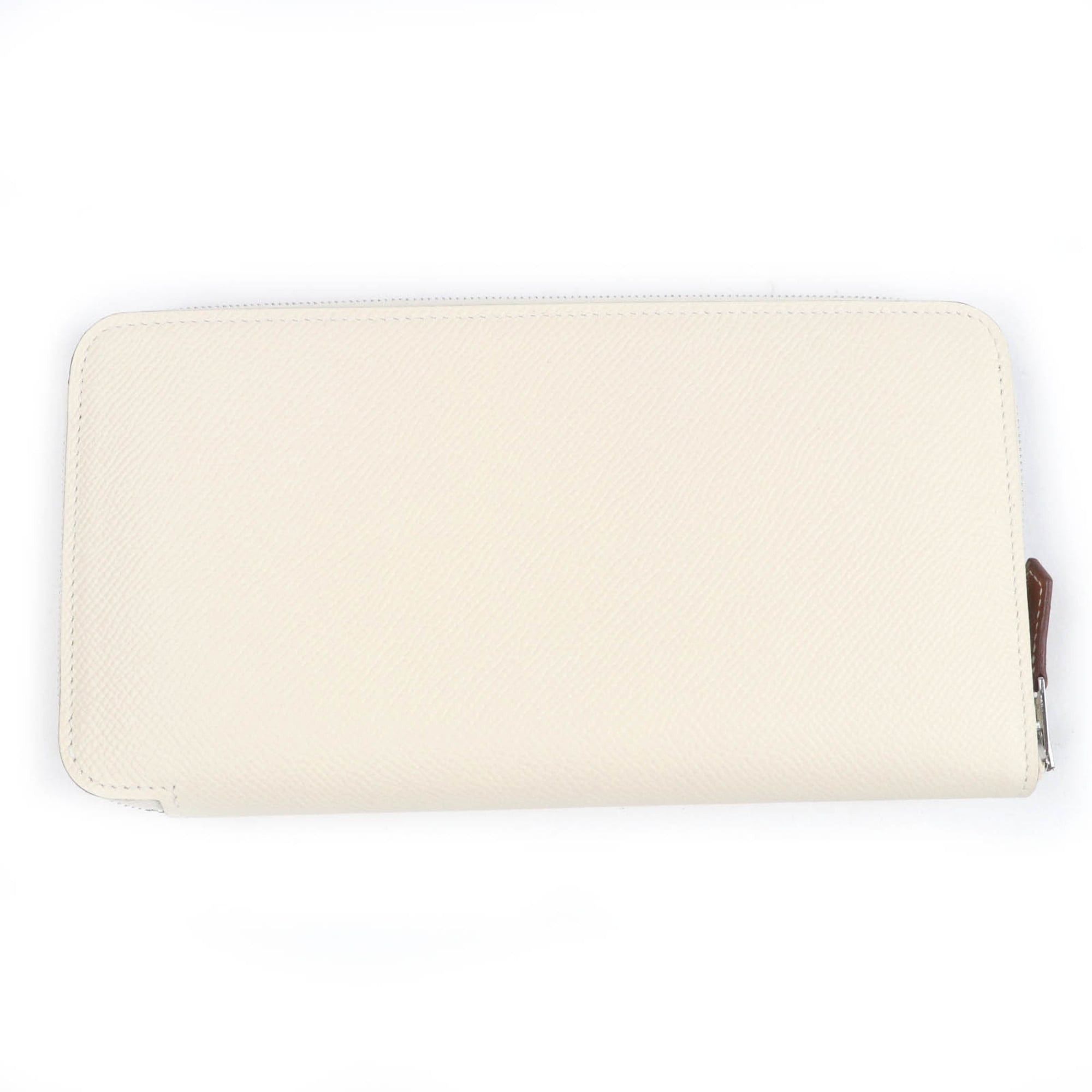 Hermes HERMES Azap Long Silk-In Zip-Around Wallet with Epsom Leather, Nata and Silver Hardware, U Stamp, Made in France, Box Size ONE SIZE - 1 Thumbnail