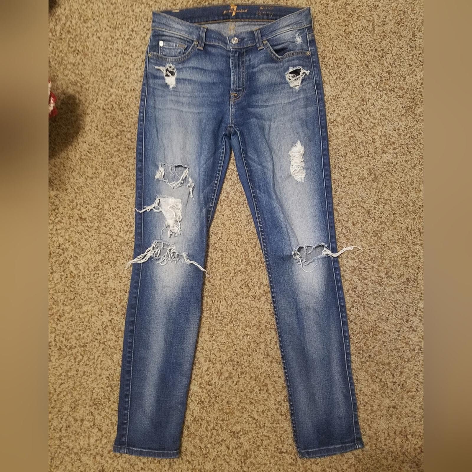 7 For All Mankind 7 for all Mankind Ankle Skinny Jeans Size 28 Size 28" / US 6 / IT 42 - 2 Thumbnail