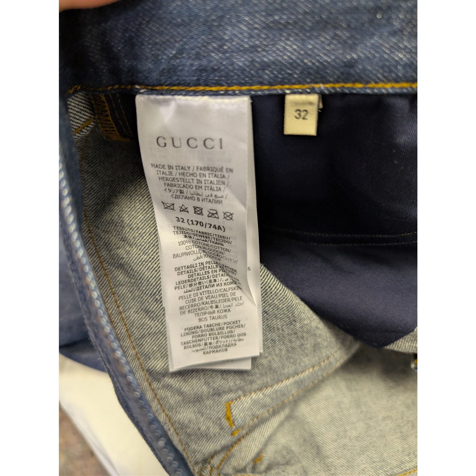 Gucci o1rshd1 Horsebit Straight-Leg Denim Pants in Indigo Blue Size US 32 / EU 48 - 16 Thumbnail