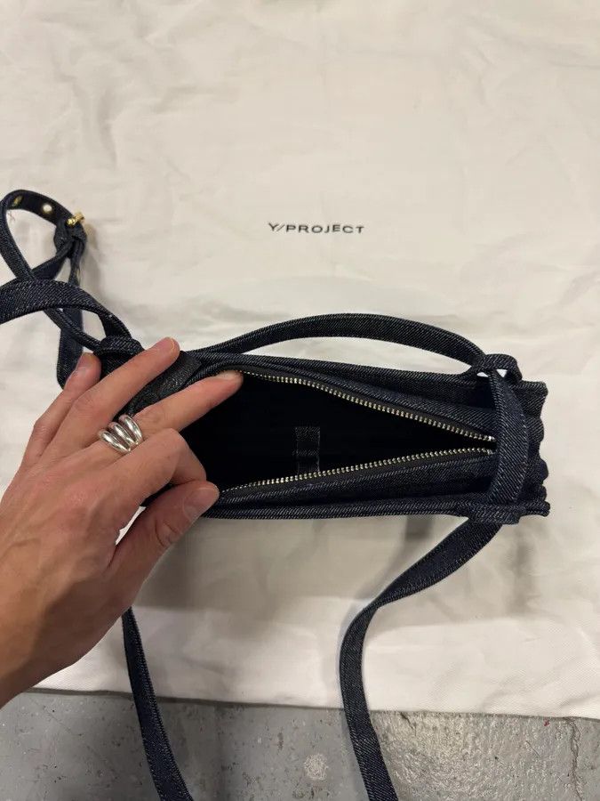 Y/Project Y/Project Accordion Navy Blue Denim Bag Size ONE SIZE - 5 Thumbnail