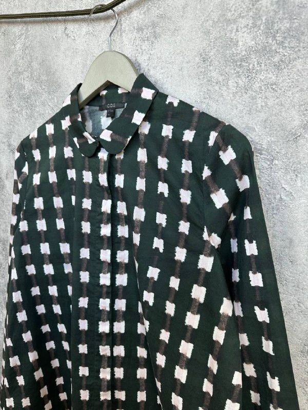 Cos COS Geometric Print Button Up Blouse Shirt Peter Pan Collar Size S / US 4 / IT 40 - 5 Thumbnail