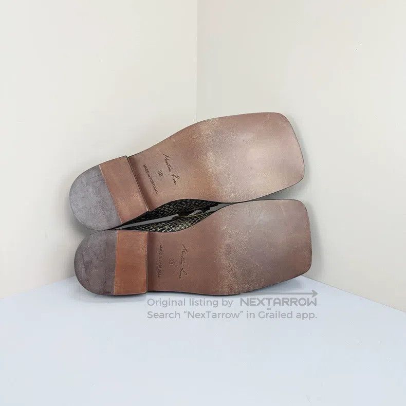 Martine Rose Martine Rose Snake-patterned chain square-toed loafers Size US 5.5 / EU 38 - 5 Thumbnail