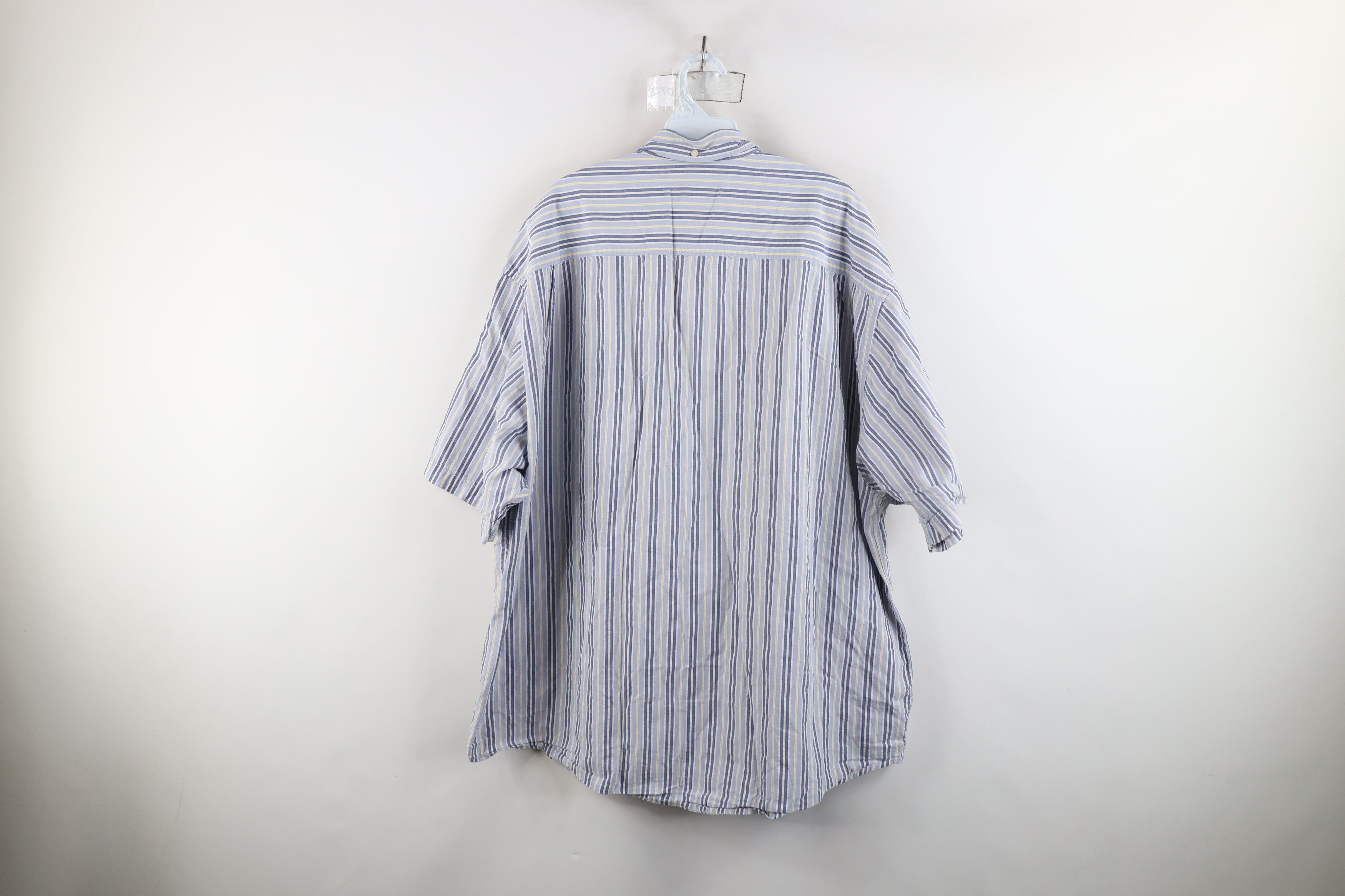 Eddie Bauer × Vintage Vintage 90s Eddie Bauer Seersucker Short Sleeve Button Shirt Size US XXL / EU 58 / 5 - 11 Thumbnail