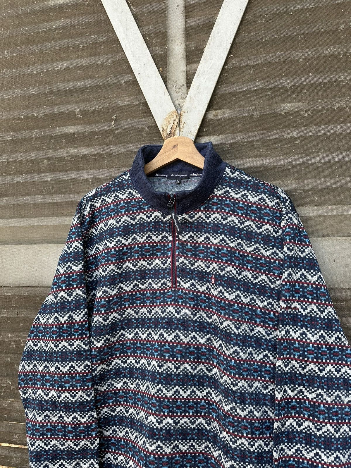 Japanese Brand 👹MunsingWear Pullover Jacket Size US L / EU 52-54 / 3 - 4 Thumbnail