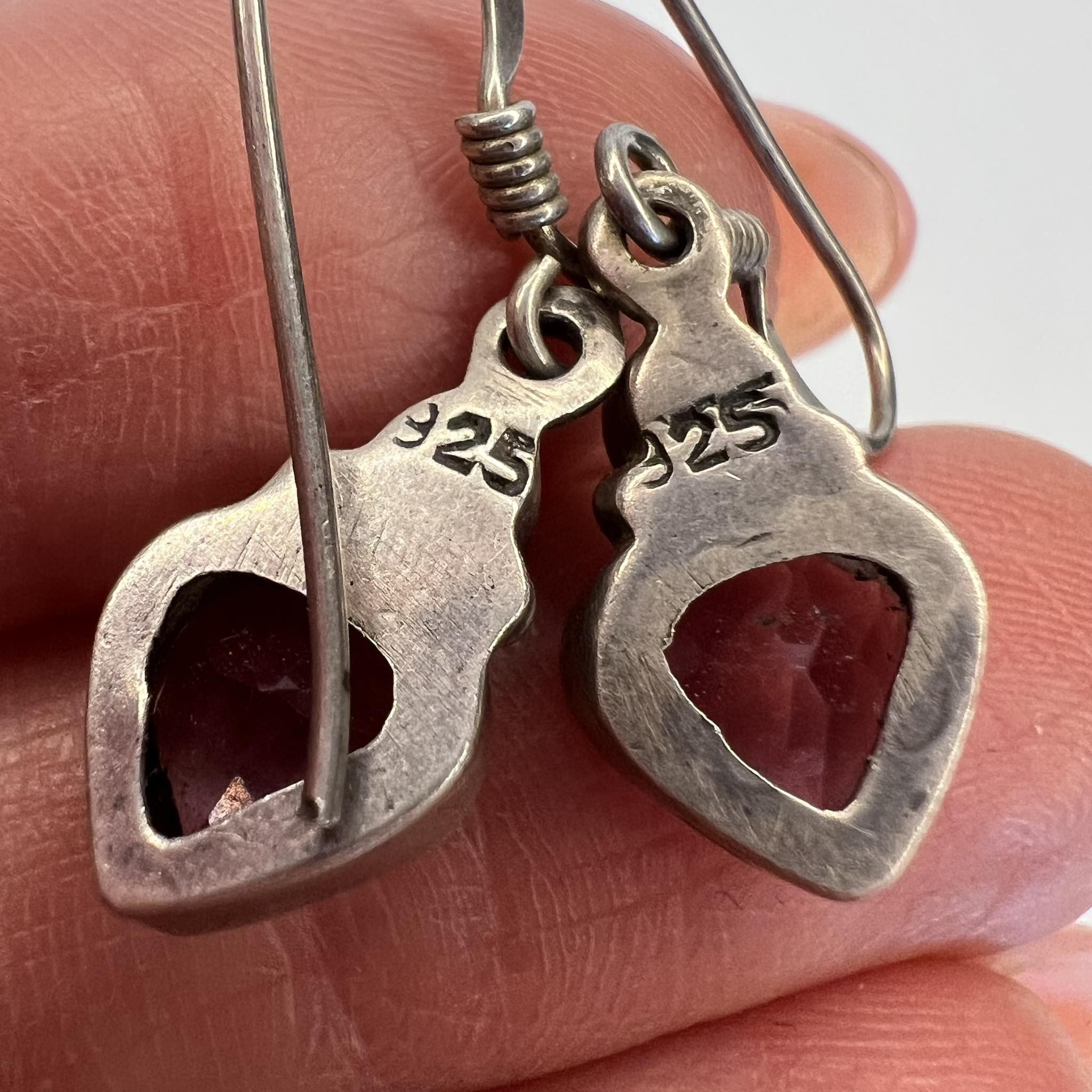 Vintage Vintage Sterling Silver 925 Jewelry Earrings Amethyst Stone Size ONE SIZE - 5 Thumbnail