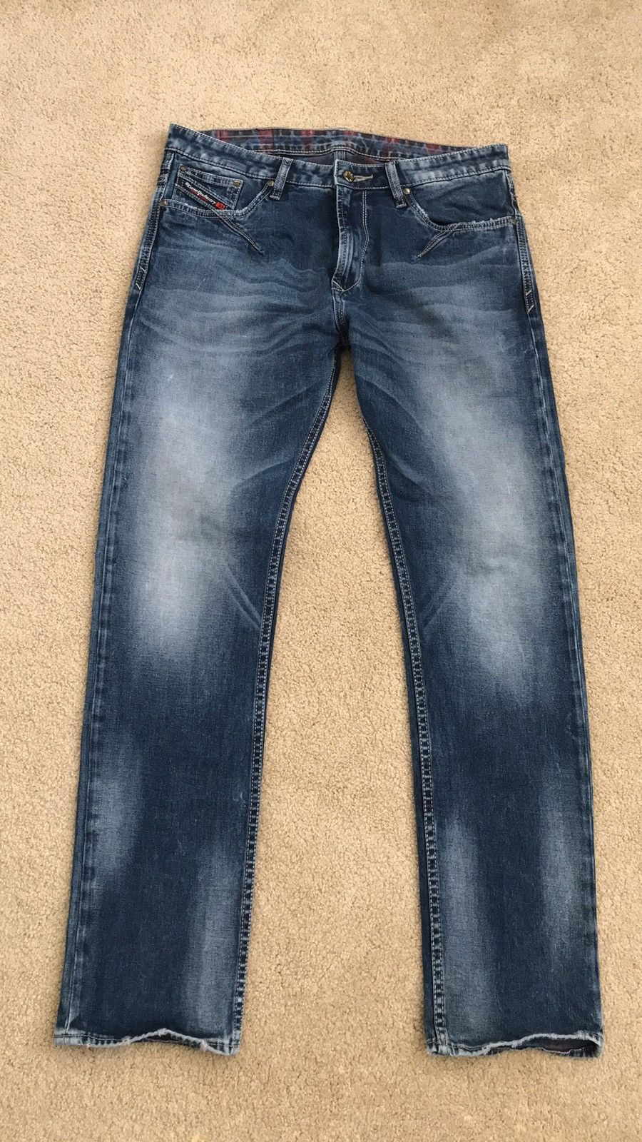 image of Diesel Blue Wash Jeans, Men's (Size 36)