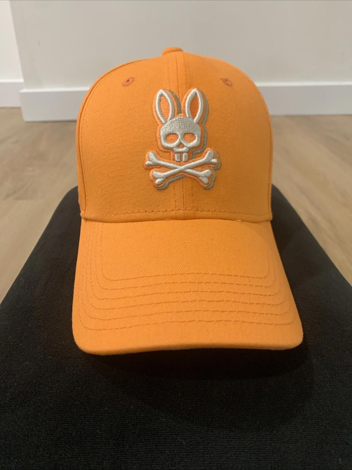 Psycho Bunny Psycho Bunny Orange Baseball Cap Skull Adjustable NWOT Size ONE SIZE - 1 Thumbnail