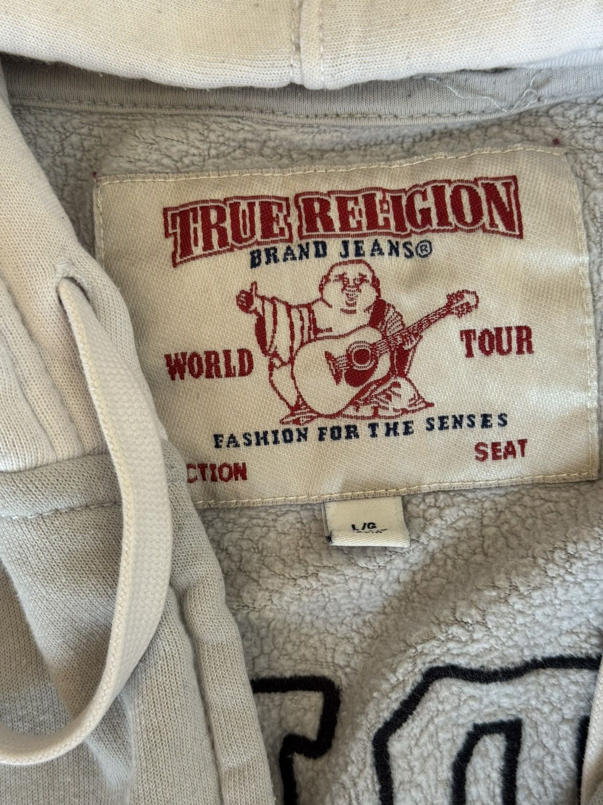 True Religion True Religion cream, orange & navy zip up hoodie Size L Size US L / EU 52-54 / 3 - 2 Thumbnail