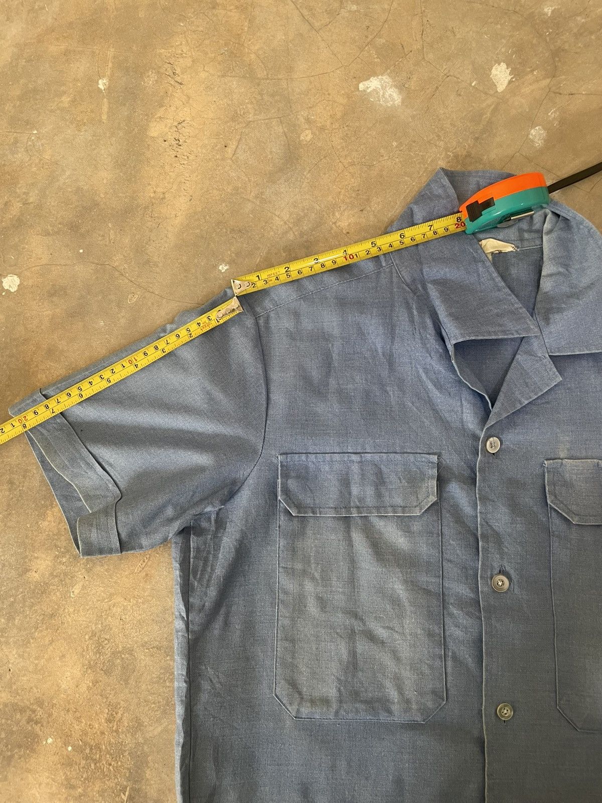 Japanese Brand × Vintage Vintage mitsubishi chambray work shirt Size US XS / EU 42 / 0 - 6 Thumbnail