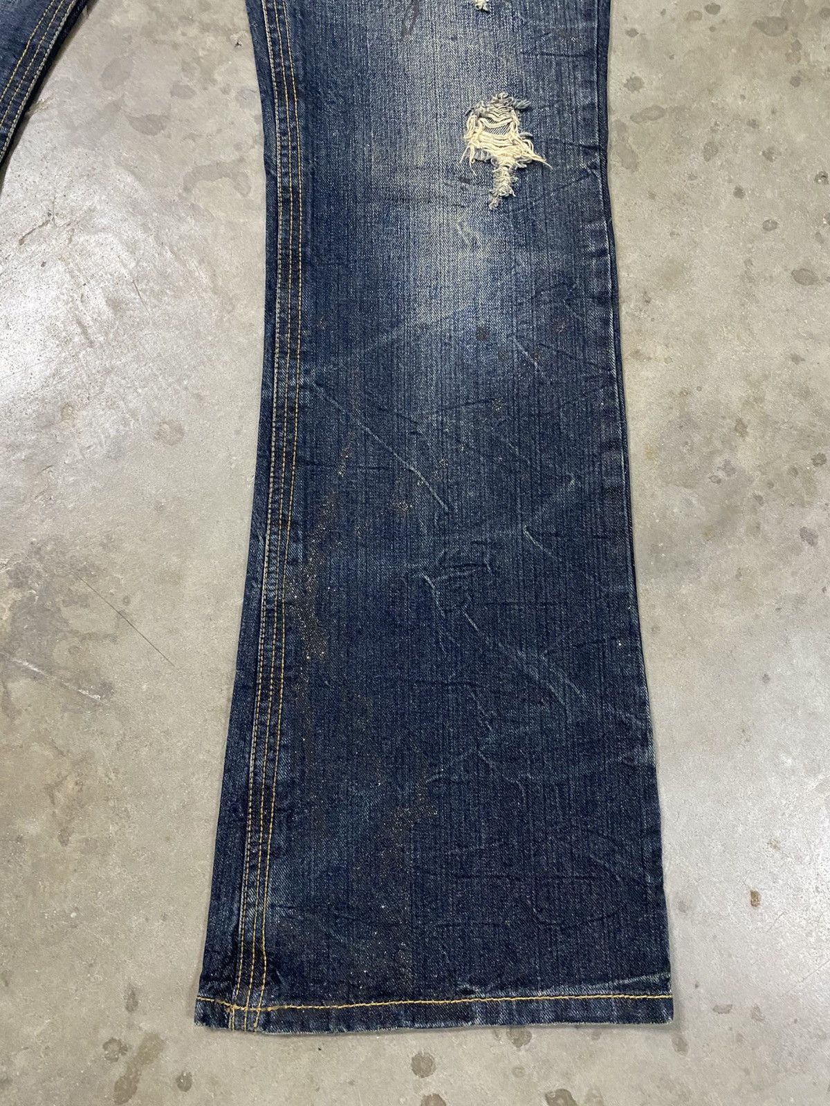 Hysteric Glamour × If Six Was Nine × Le Grande Bleu (L.G.B.) Flare Jeans Japan Original Jeans Clawmark Distressed @279 Size US 34 / EU 50 - 11 Thumbnail