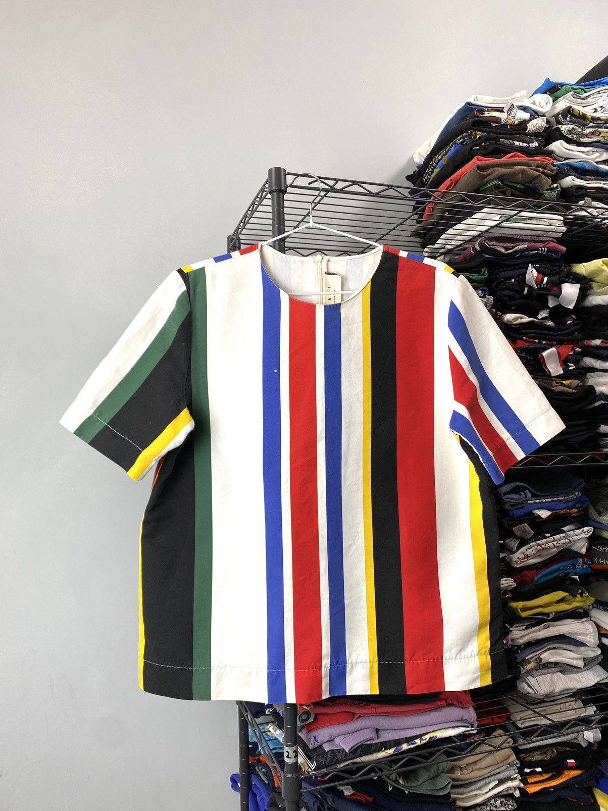 Marni Marni Stripped Multicolor Shirt T Shirt Dress Size M / US 6-8 / IT 42-44 - 1 Thumbnail