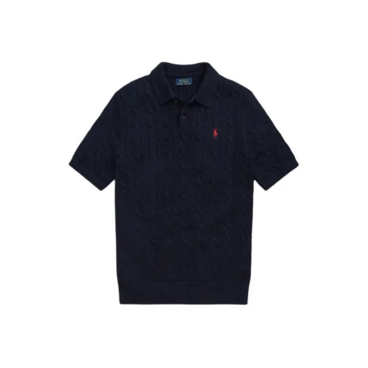Polo Ralph Lauren Polo Ralph Lauren Cable Knit Short-Sleeve Polo Size US XL / EU 56 / 4 - 1 Thumbnail