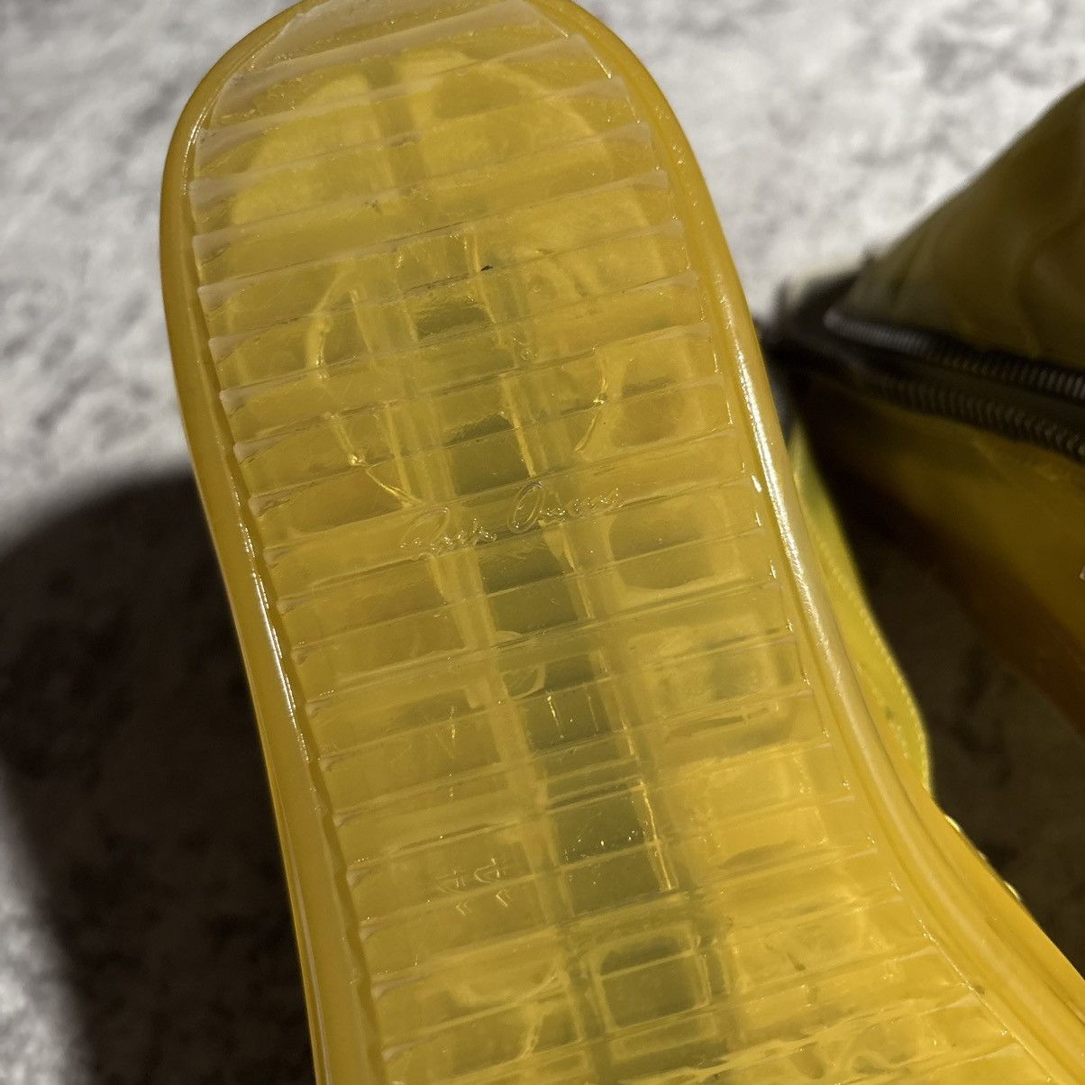 Rick Owens Rick Owens SS23 EDFU Geobasket Sneakers Lemon | Size 44 Size US 11 / EU 44 - 14 Thumbnail