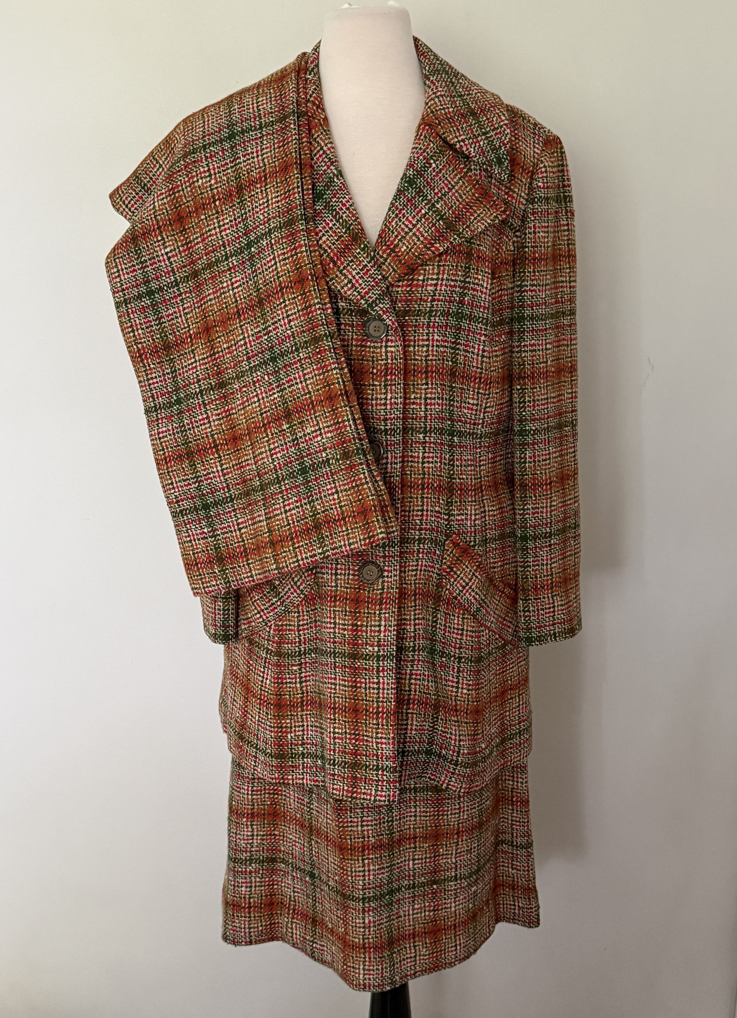 Pendleton Pendleton Wool Plaid 3 Piece Suit Blazer Skirt Trousers Size 40" / US 18 - 1 Thumbnail
