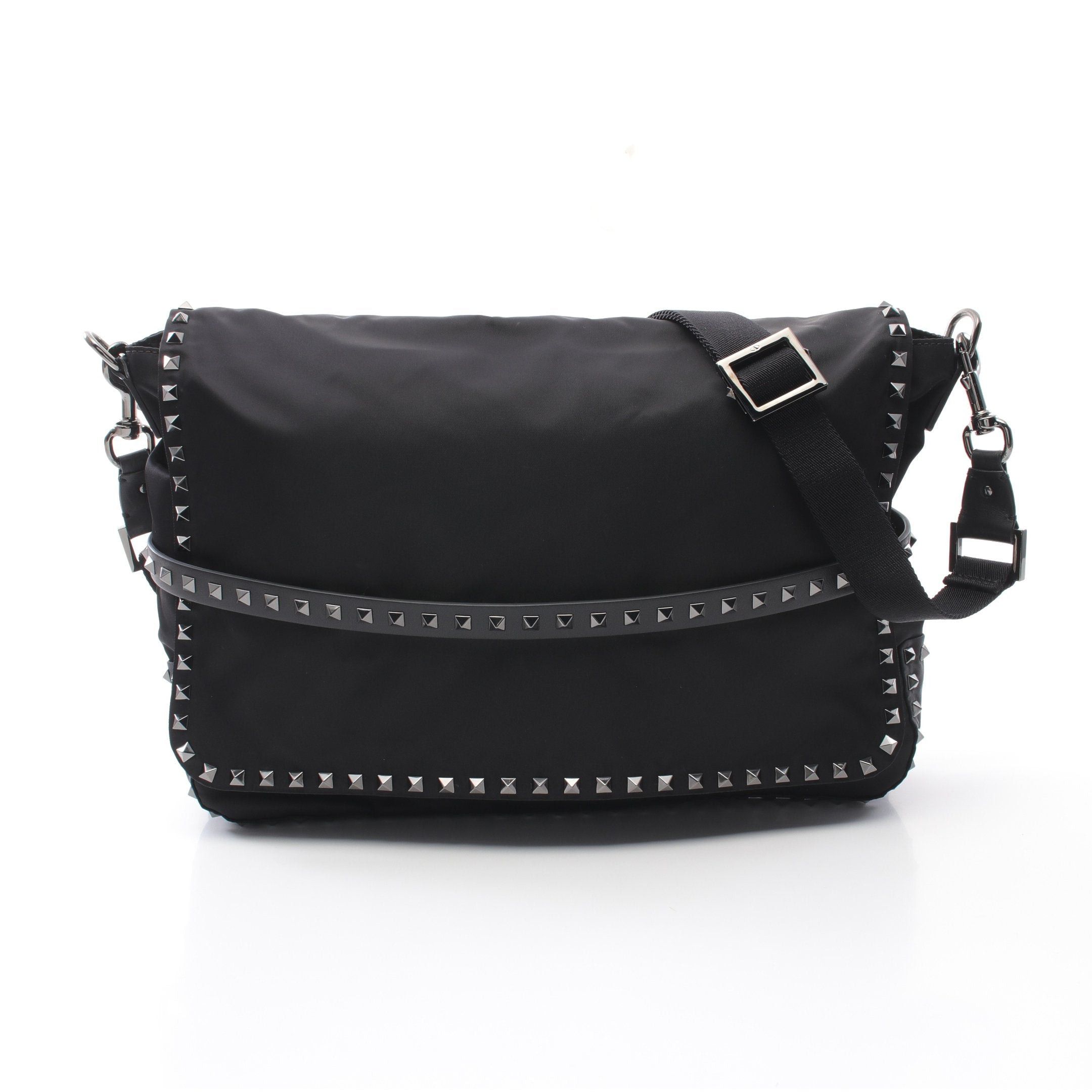 Valentino Valentino Rockstud Shoulder Bag Nylon Black Size ONE SIZE - 1 Thumbnail