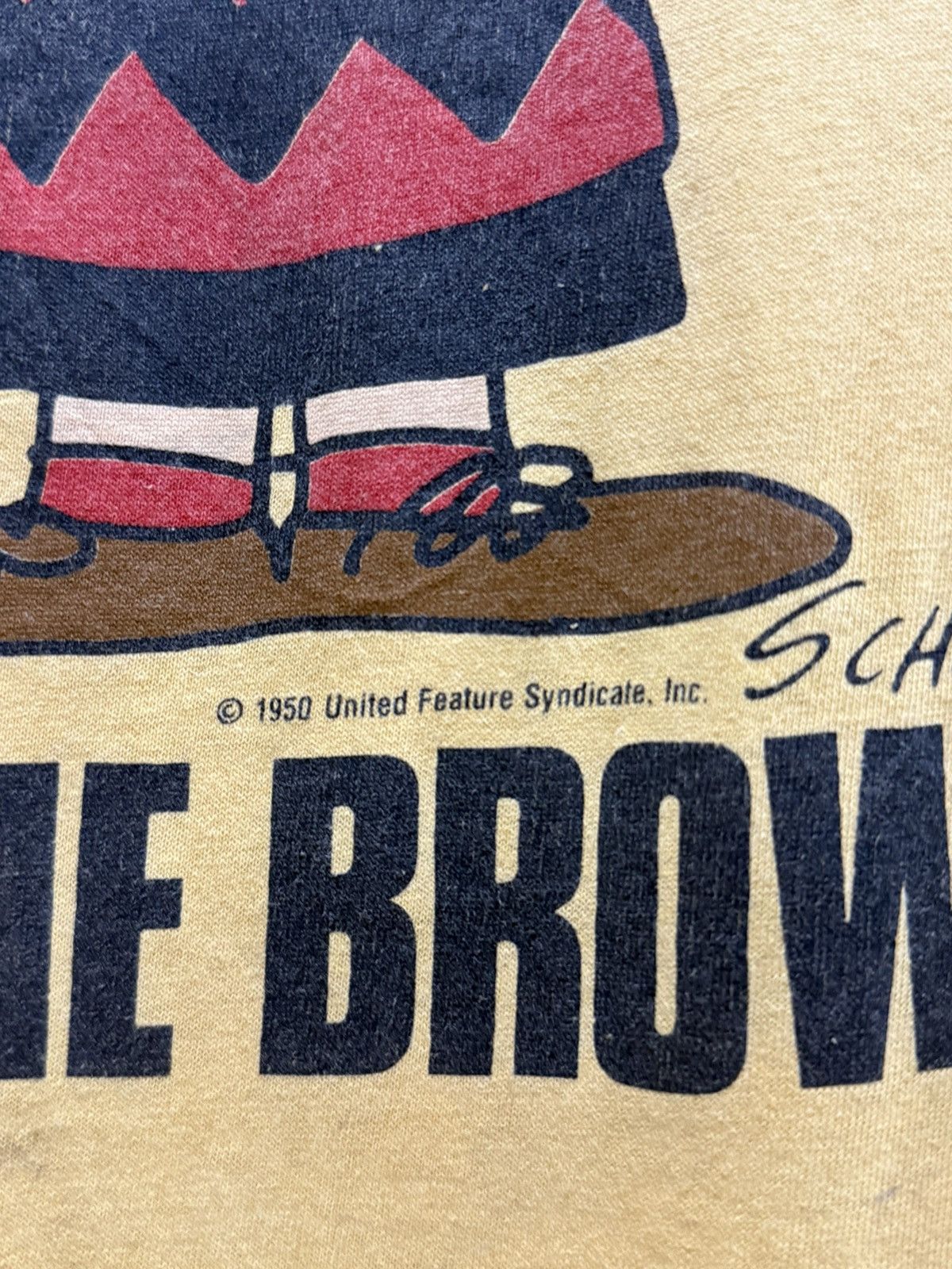 Cartoon Network × Vintage Vintage 90s Charlie Brown United Feuture Faded Tee Size US L / EU 52-54 / 3 - 3 Thumbnail