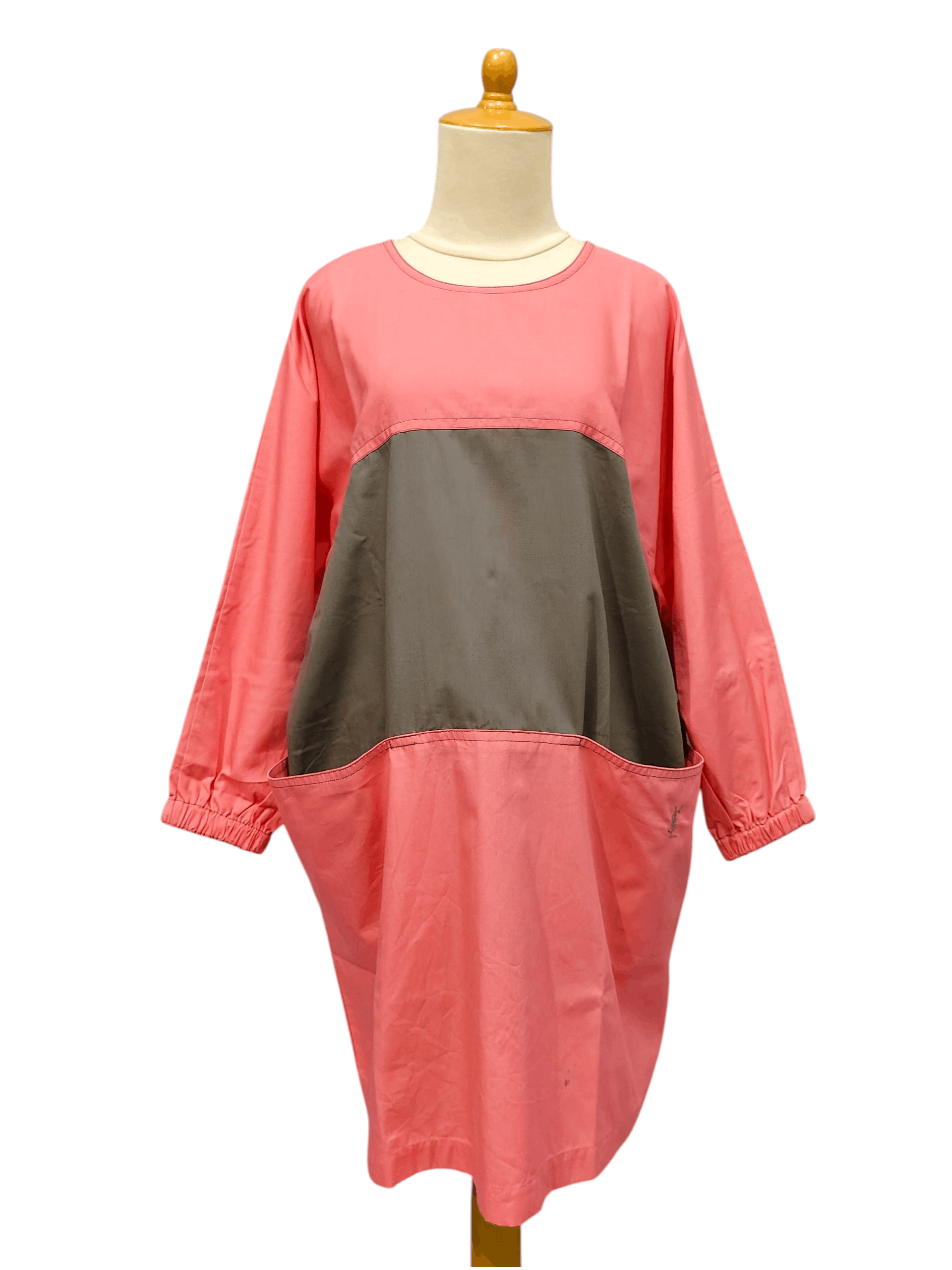 Yves Saint Laurent 80s YSL- Tabliers Archive Oversized Smock Utility Silhouette Size L / US 10 / IT 46 - 1 Thumbnail