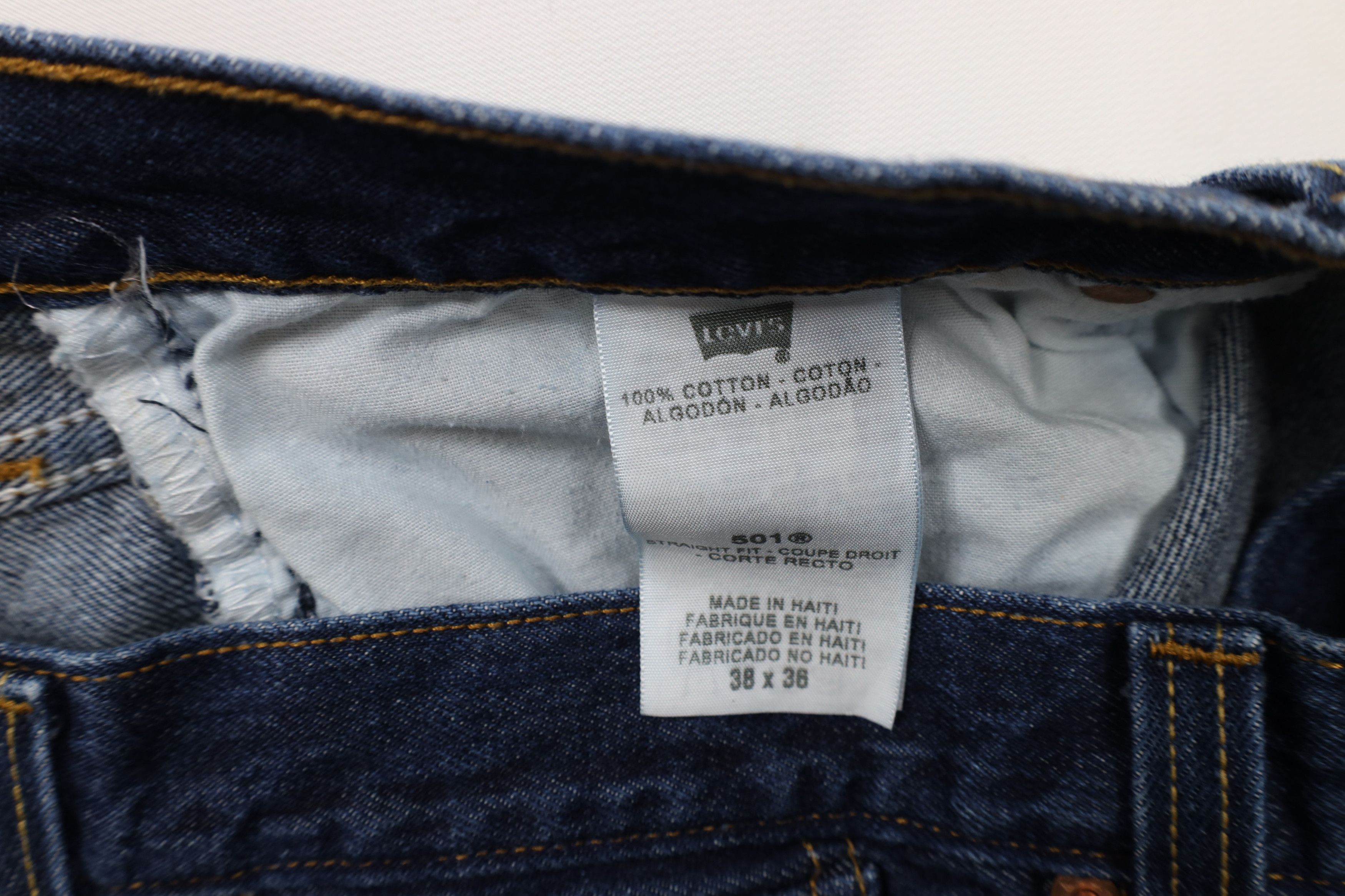 Levi's × Vintage Vintage Y2K Levis 501xx Button Fly Original Fit Denim Jeans Size US 38 / EU 54 - 8 Thumbnail
