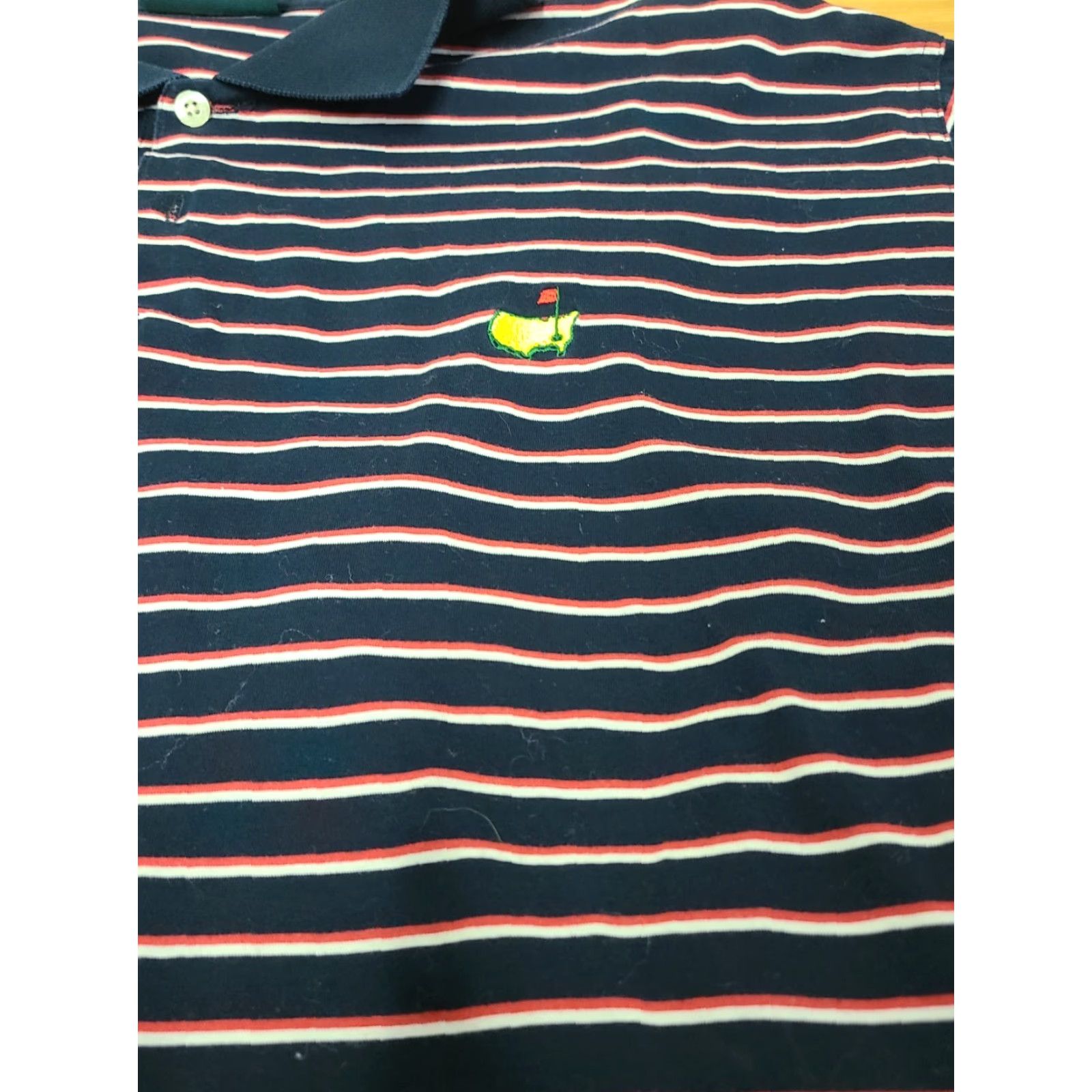 Vintage Masters Collection Polo Shirt Striped Augusta Black Red XL Men Size US XL / EU 56 / 4 - 2 Thumbnail