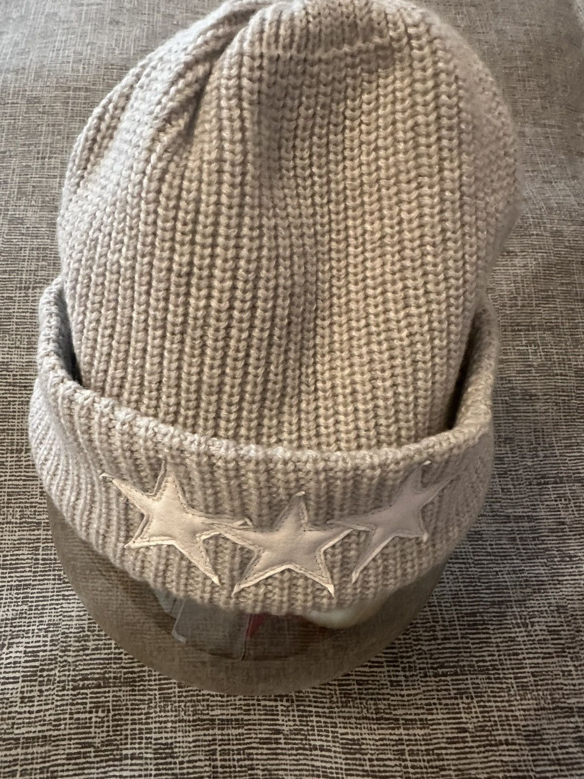 Chrome Hearts Chrome Hearts Gray Cashmere Leather Stars Beanie Size ONE SIZE - 2 Thumbnail
