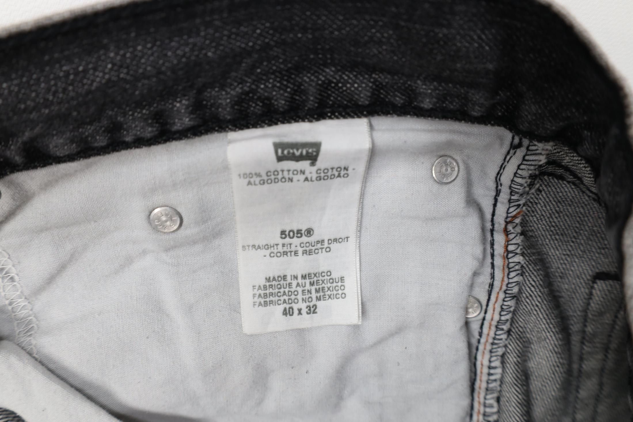 Levi's Vintage Y2K Levis 505 Fit Straight Leg Denim Jeans Black Size US 40 / EU 56 - 9 Thumbnail