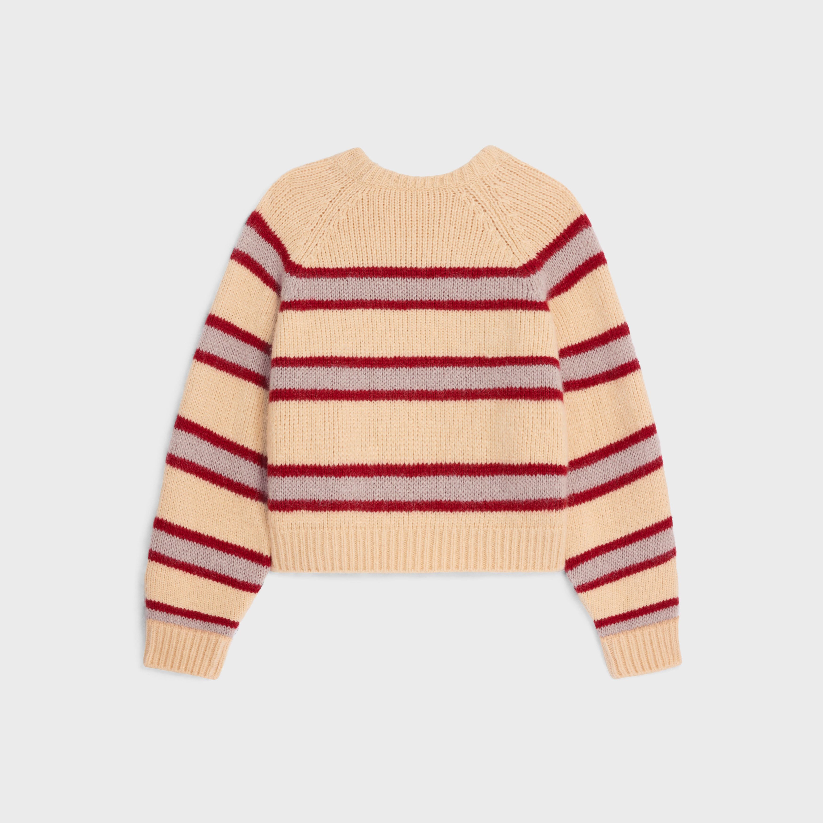 Celine o1bcso1str0925 RY03M0U63 Crewneck Sweater Vanilla/Pink Size XS / US 0-2 / IT 36-38 - 1 Thumbnail