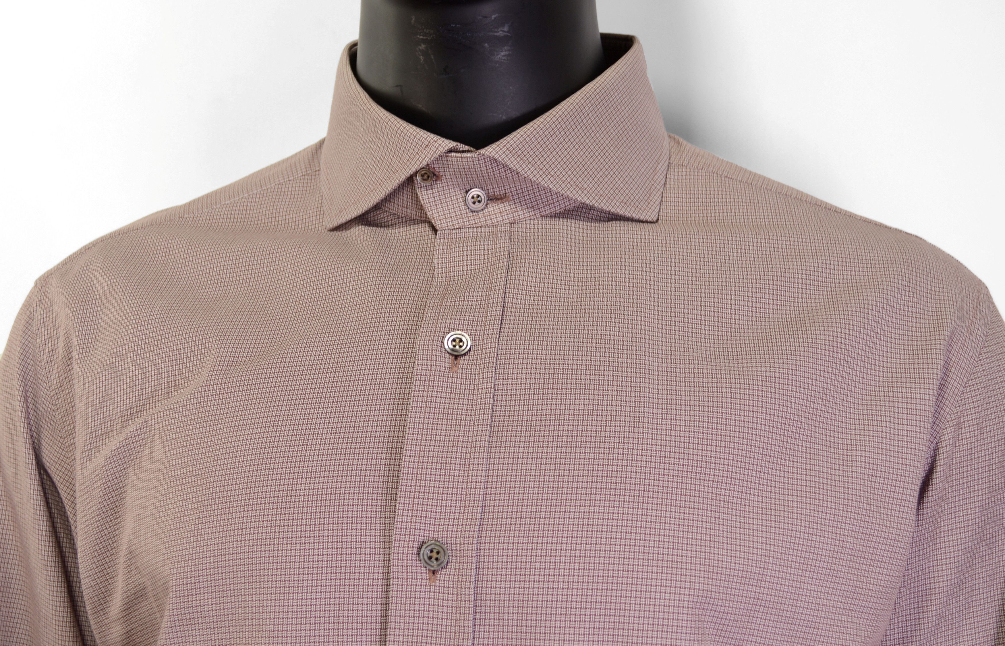 Tom Ford MTO Amazing Men's Tom Ford Shirt 48 Brown Cotton Italy Size US XXL / EU 58 / 5 - 2 Thumbnail