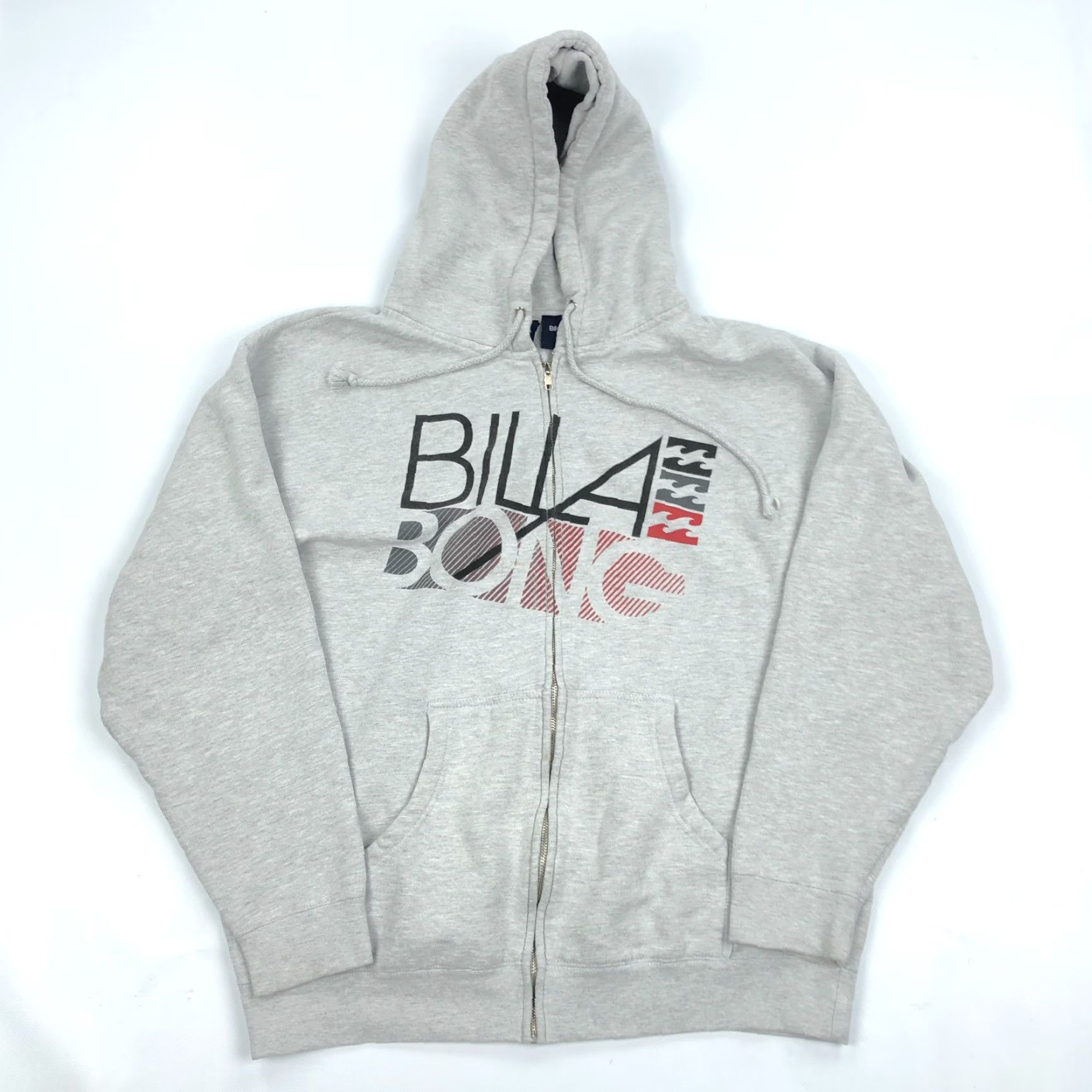 Billabong VINTAGE Billabong Hoodie Mens Large Full Zip Gray Surf Y2K Size US L / EU 52-54 / 3 - 2 Thumbnail