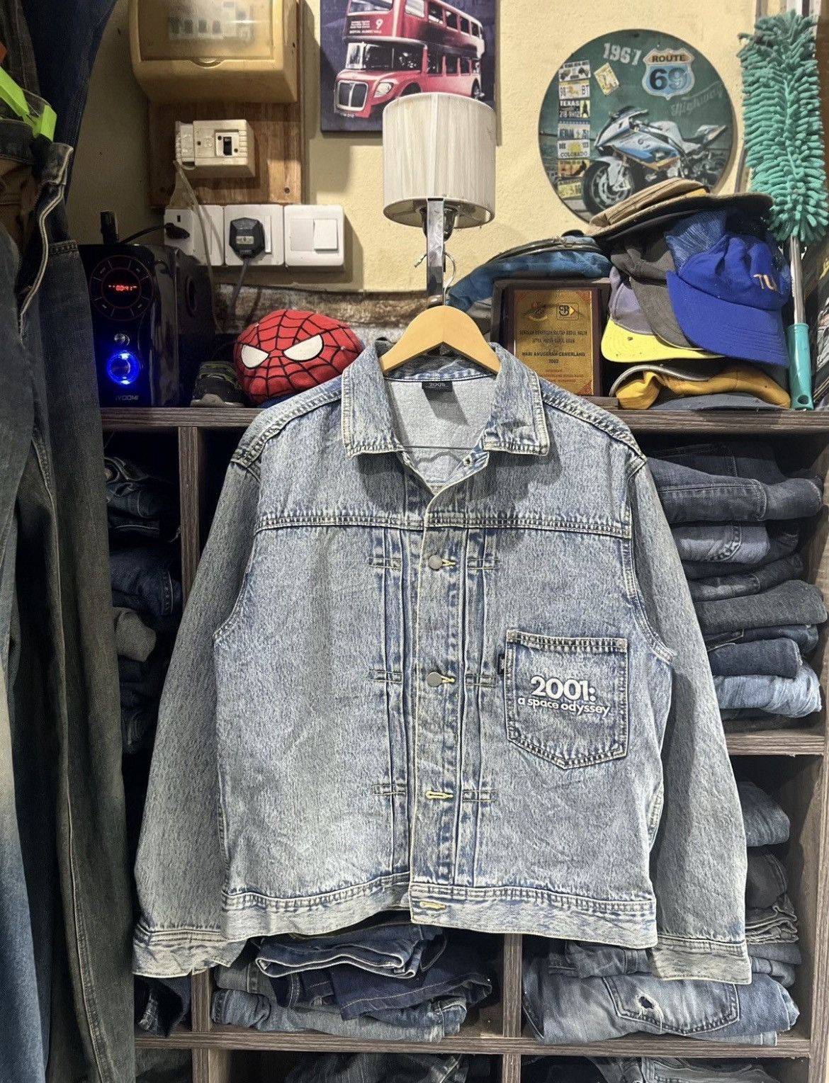 GU 🔥Rare Gu x 2001:A Space Oddyssey Denim Jacket Size US M / EU 48-50 / 2 - 3 Thumbnail