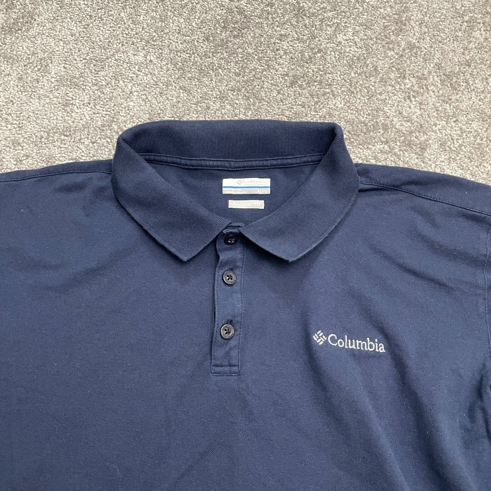Vintage Columbia Polo Shirt Mens XL Regular Fit Short Sleeve Navy Blue Classic Sports Fishing Golf Top Size US XL / EU 56 / 4 - 3 Thumbnail