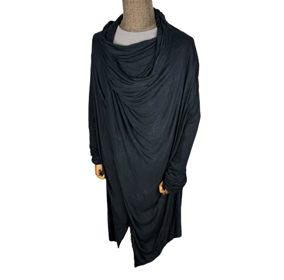 CIVARIZE ☀️CIVARIZE BLACK RAYON SPIRAL COLLAR CARDIGAN JACKET Size M / US 6-8 / IT 42-44 - 1 Thumbnail
