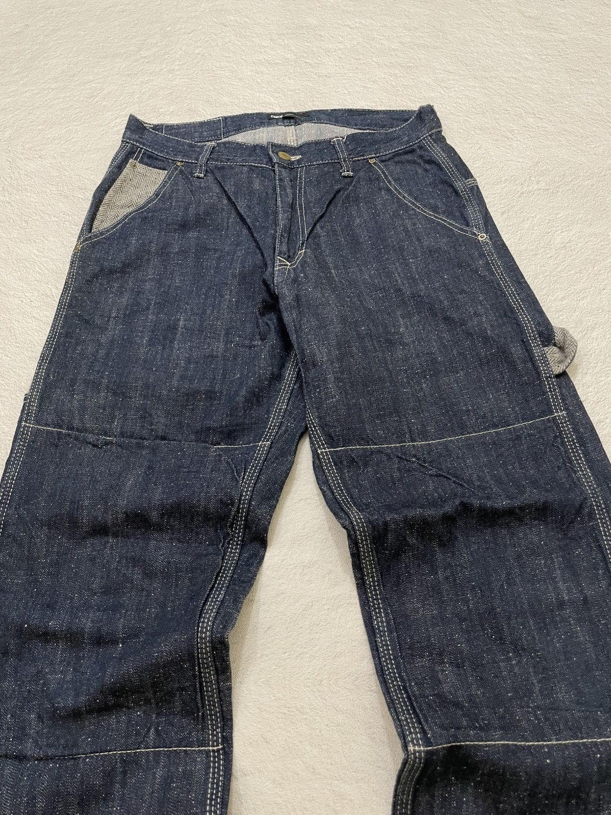 Kapital 2000s CNCV Raw Denim Carpenter Bondage Y2K Baggy Fit Size US 30 / EU 46 - 3 Thumbnail