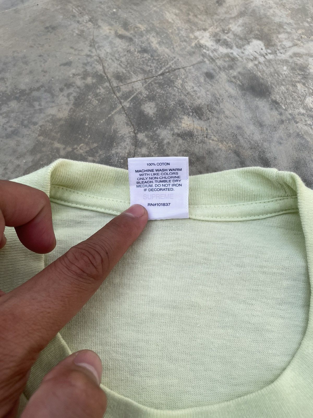 Designer × Supreme SS20 SUPREME Paint Logo Tee - Mint Green Size US L / EU 52-54 / 3 - 5 Thumbnail