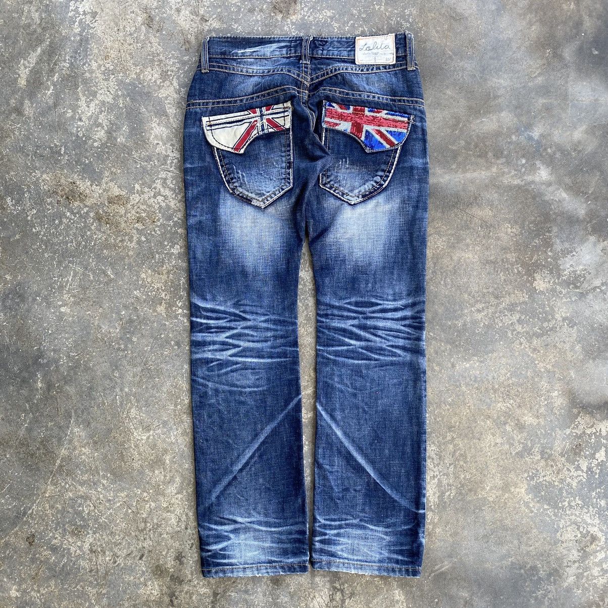 Tornado Mart Lolita Jeans with Union Jack Detail Size US 31 - 2 Thumbnail