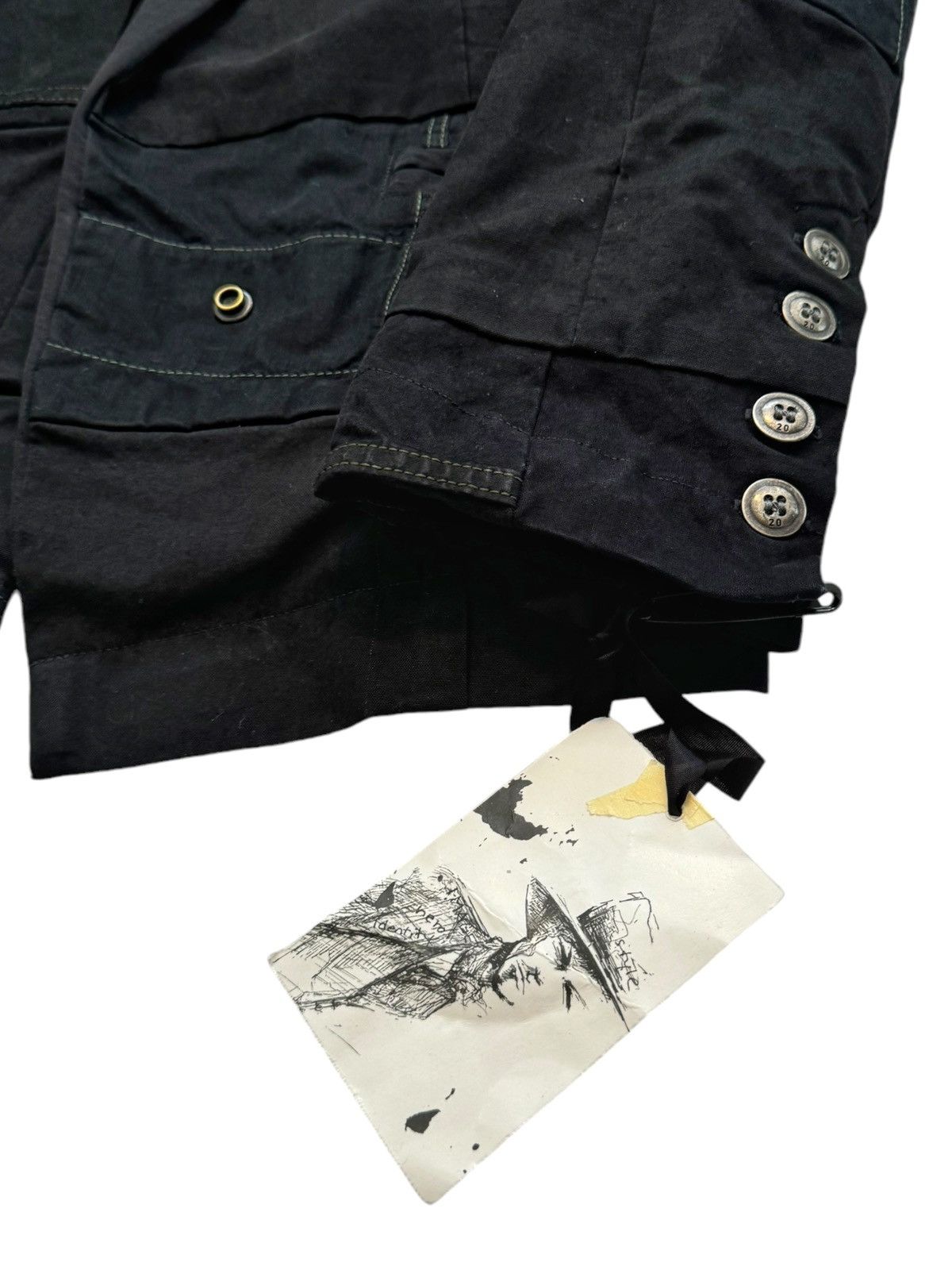 Greg Lauren Sz3 1/1 Black Workwear Tux Ollie Blazer Patchwork Jacket Size US L / EU 52-54 / 3 - 10 Thumbnail